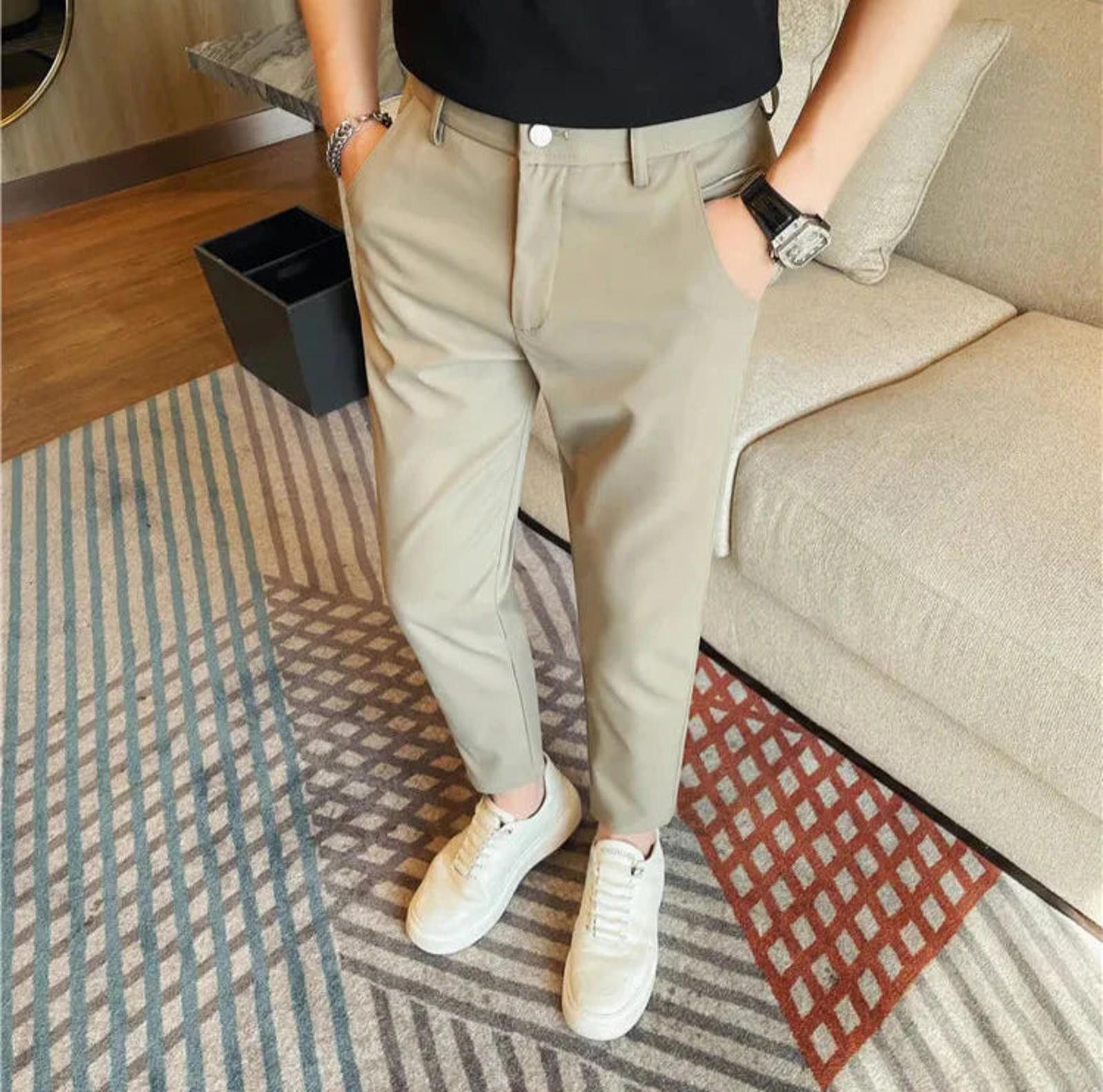 Vintage Ankle Length Slim Fit Trousers Size US 32 / EU 48 - 9 Thumbnail