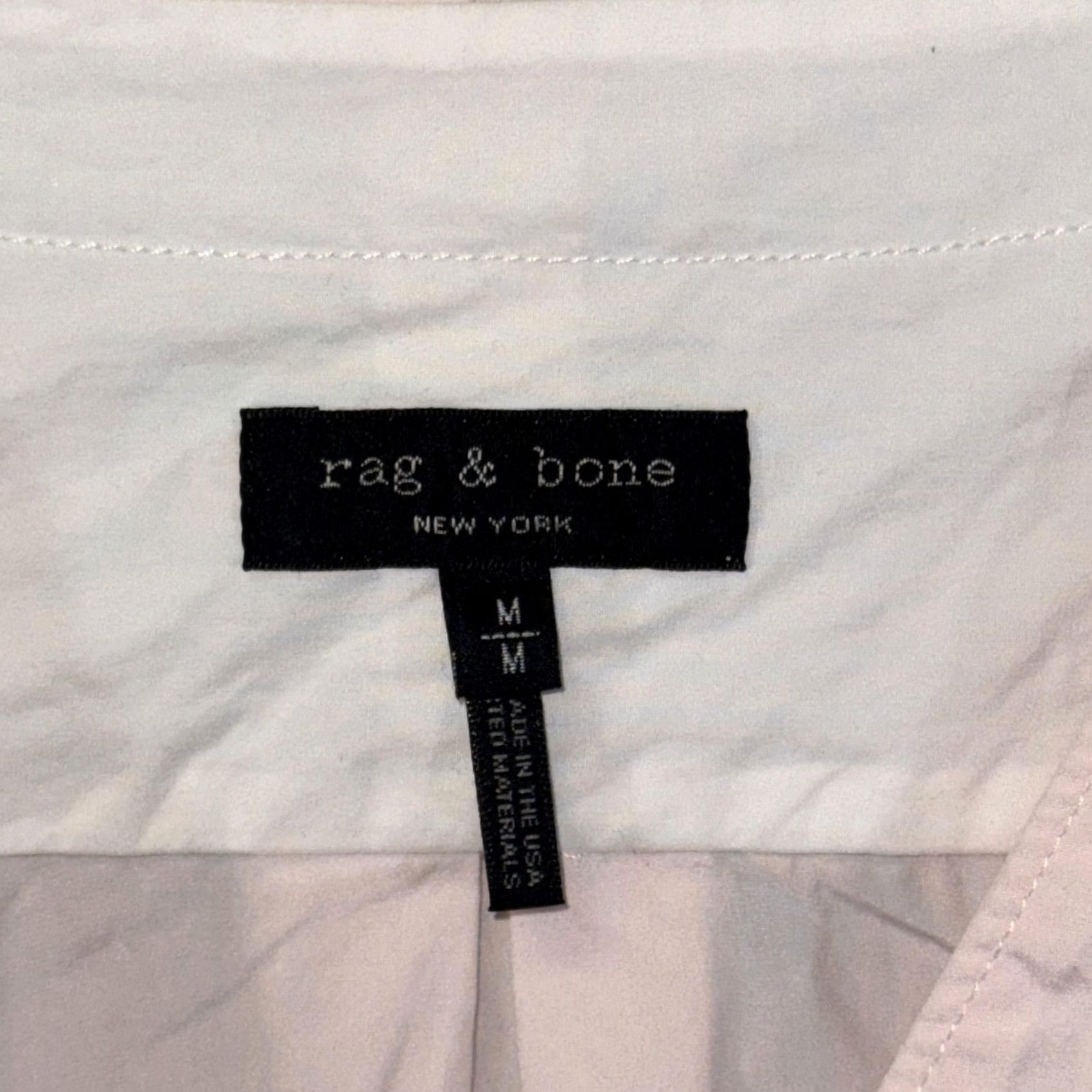 Rag & Bone VINTAGE Rag & Bone Shirt Womens Medium Pink V-Neck Button Front Long Sleeve Made in USA Size M / US 6-8 / IT 42-44 - 4 Thumbnail