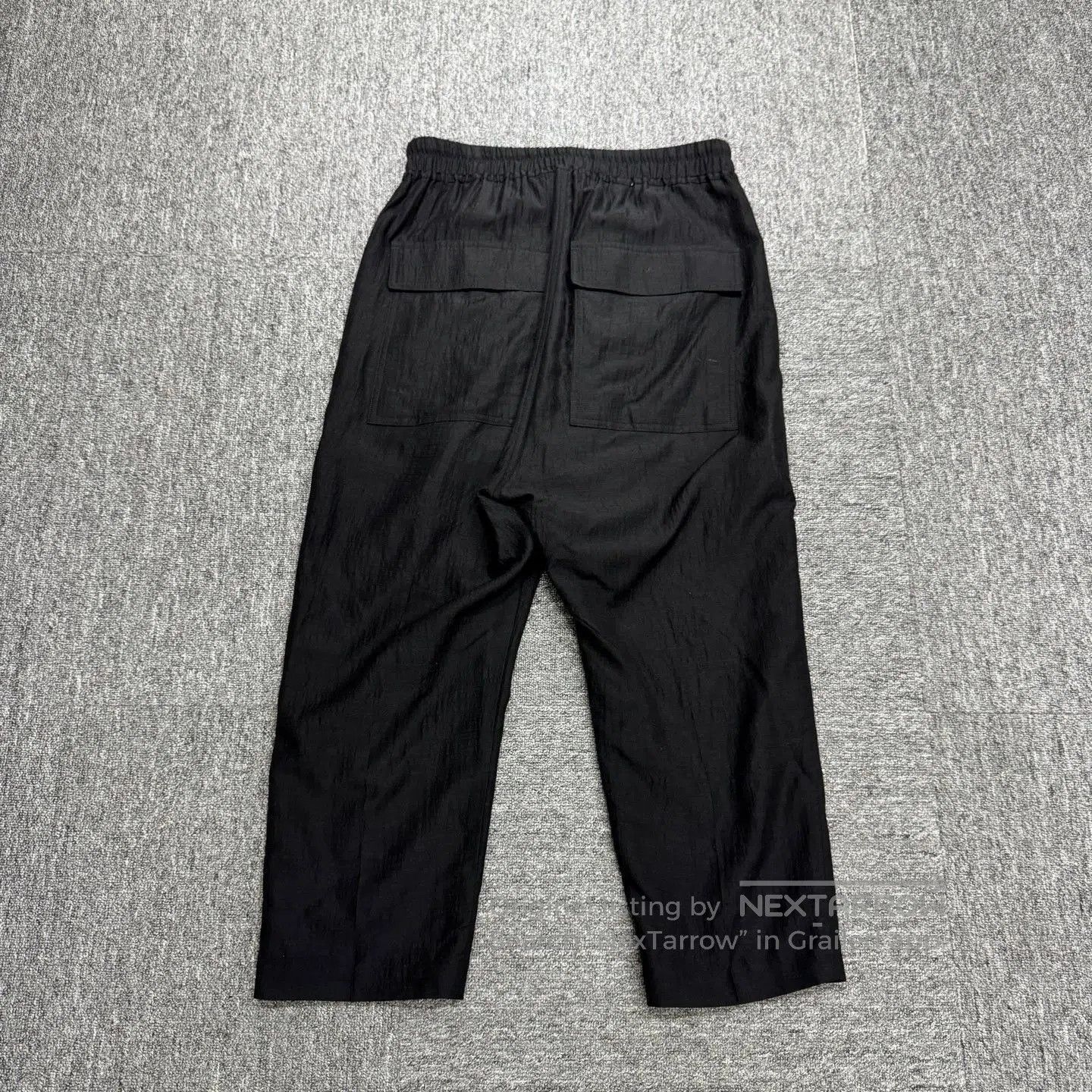 Rick Owens Black Cropped Drawstring Pants Size 32. Size US 32 / EU 48 - 5 Thumbnail