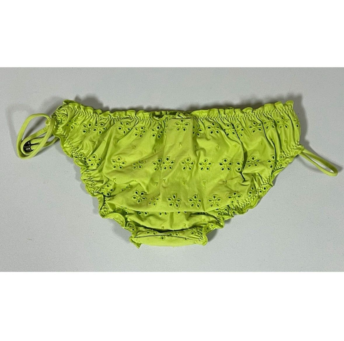 Abercrombie & Fitch × Vintage Green Ruched Bikini Bottoms Swimwear Bathing Suit Size S 💚✨ Size ONE SIZE - 4 Thumbnail