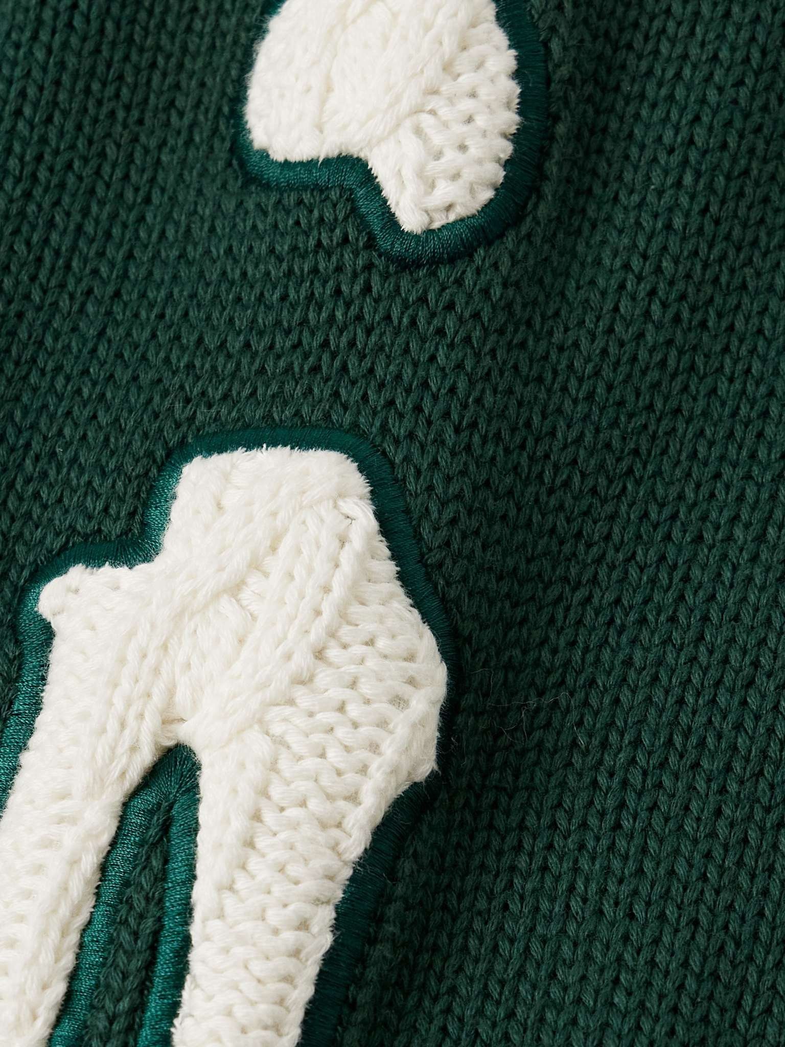 Amiri o1s1wg110326 Bones Logo Cardigan in Green Size US S / EU 44-46 / 1 - 5 Thumbnail