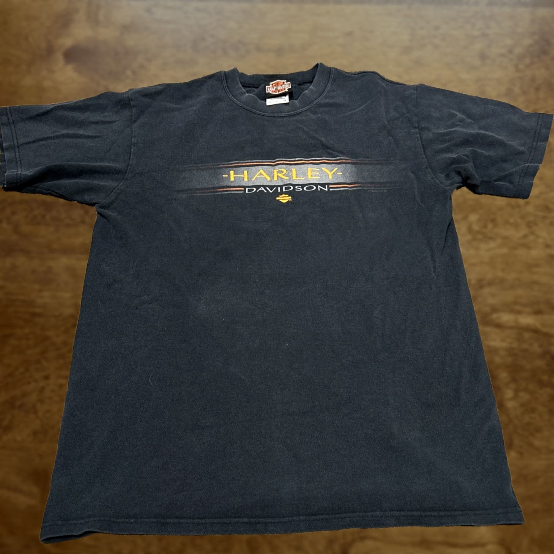 Harley Davidson VINTAGE Harley-Davidson T-Shirt Cotton Men’s M Black 90s Short Sleeve Crew Neck Double-Sided Shirt Mens Black Size US M / EU 48-50 / 2 - 1 Thumbnail