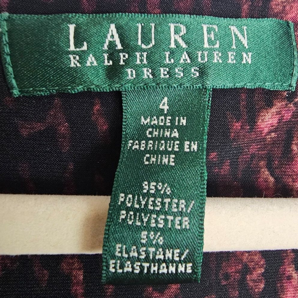 Lauren Ralph Lauren Lauren Ralph Lauren Womens Animal Print Ruched Sheath Dress Size S / US 4 / IT 40 - 6 Thumbnail