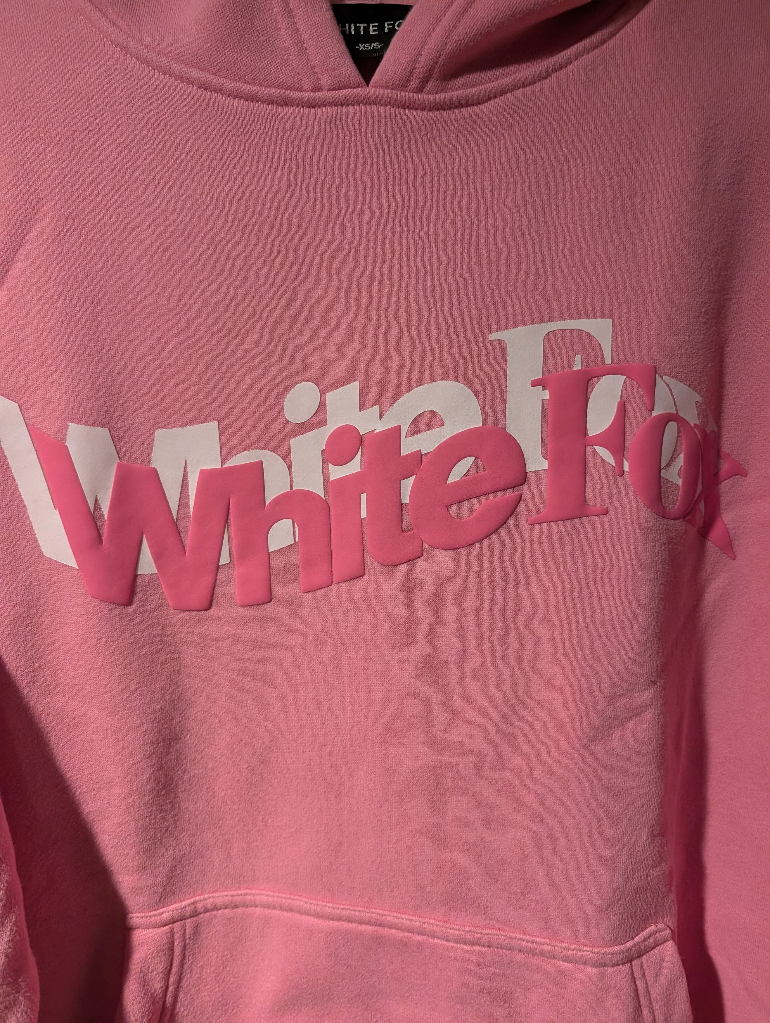 Gildan White Fox Boutique Pink Logo Oversized Hoodie Womens XS/S Size S / US 4 / IT 40 - 2 Thumbnail