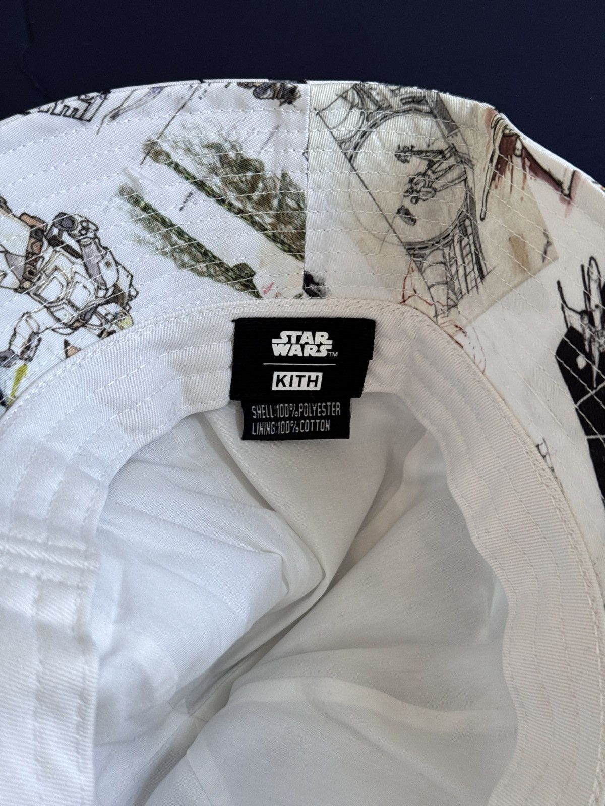 Kith Kith x Star Wars Toil White Bucket Hat New w Tags Size ONE SIZE - 8 Thumbnail