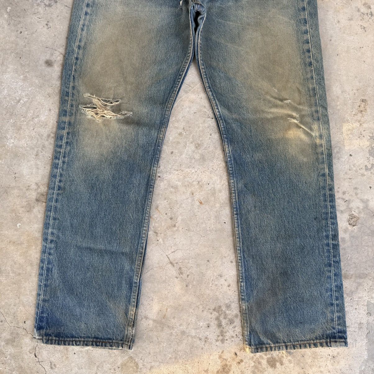 Levi's Vintage Clothing Vintage 95' Levi's 501 USA Button fly Rusty Faded Denim Jean Size US 36 / EU 52 - 5 Thumbnail