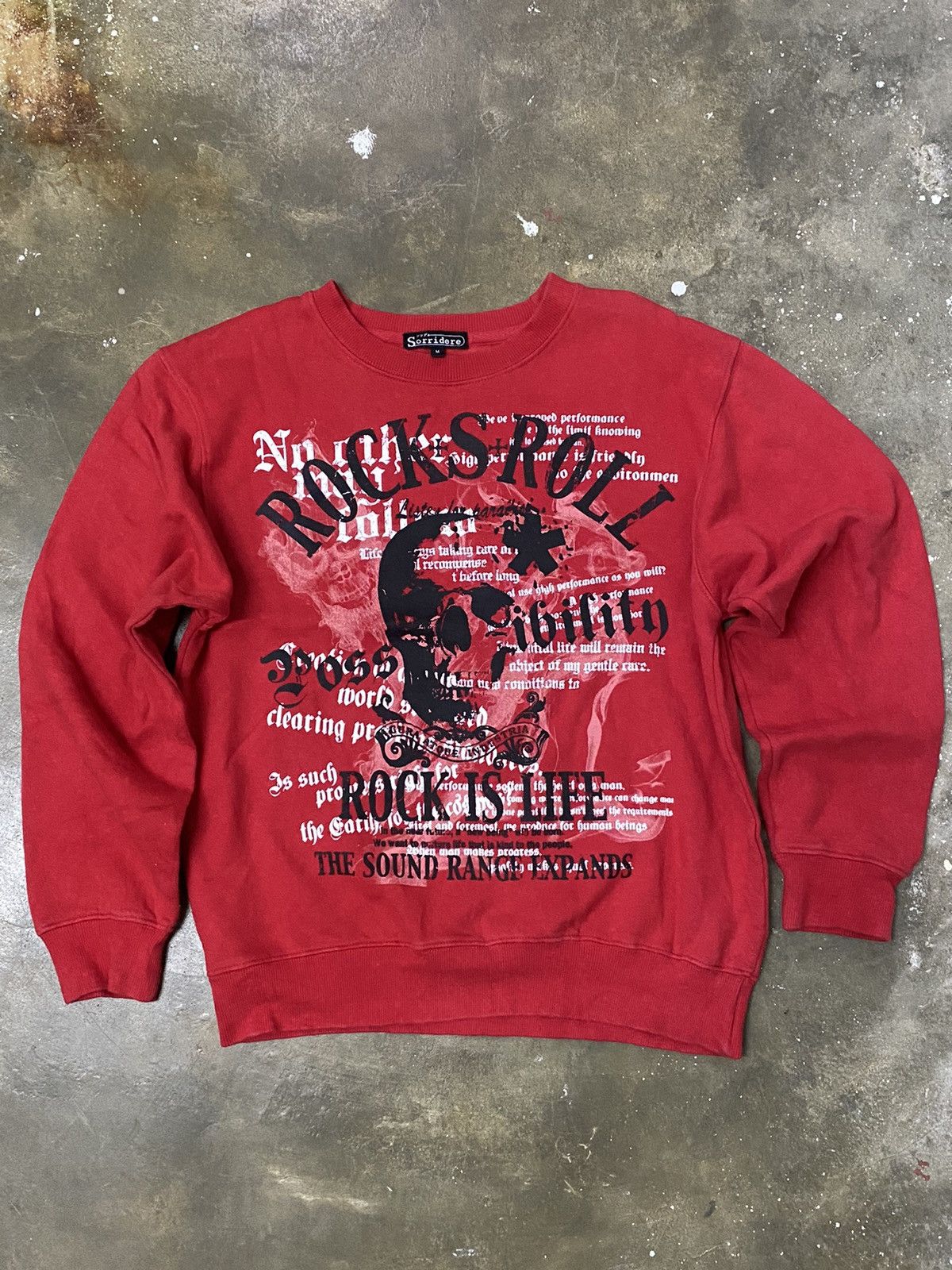 Hysteric Glamour × Japanese Brand Sorridere Japan Sweatshirt Art Skulls Bones Poem Rock Life Size US M / EU 48-50 / 2 - 1 Thumbnail