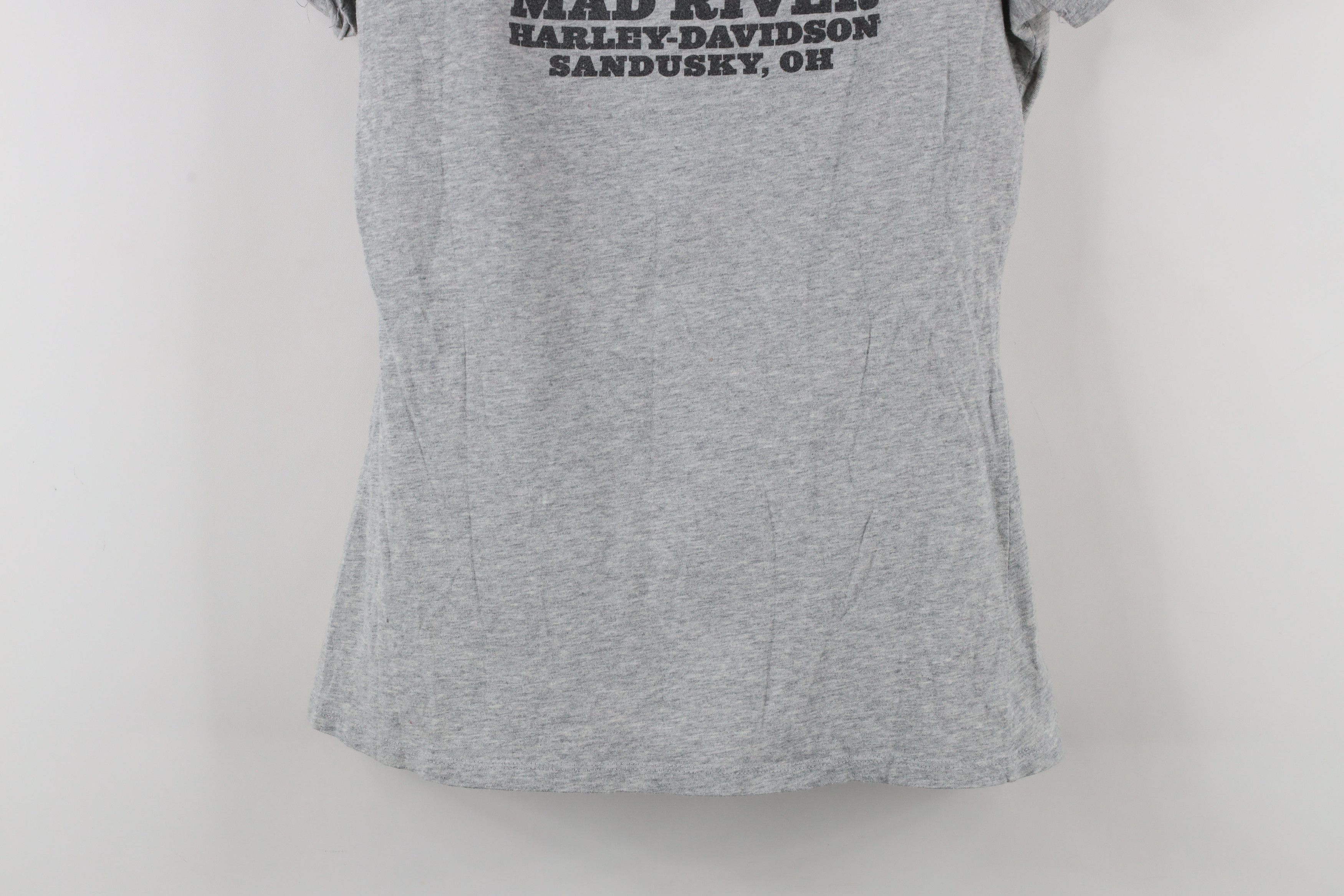 Harley Davidson × Vintage Y2K Harley Davidson Spell Eagle Lightning Bolt T-Shirt Gray Size L / US 10 / IT 46 - 13 Thumbnail