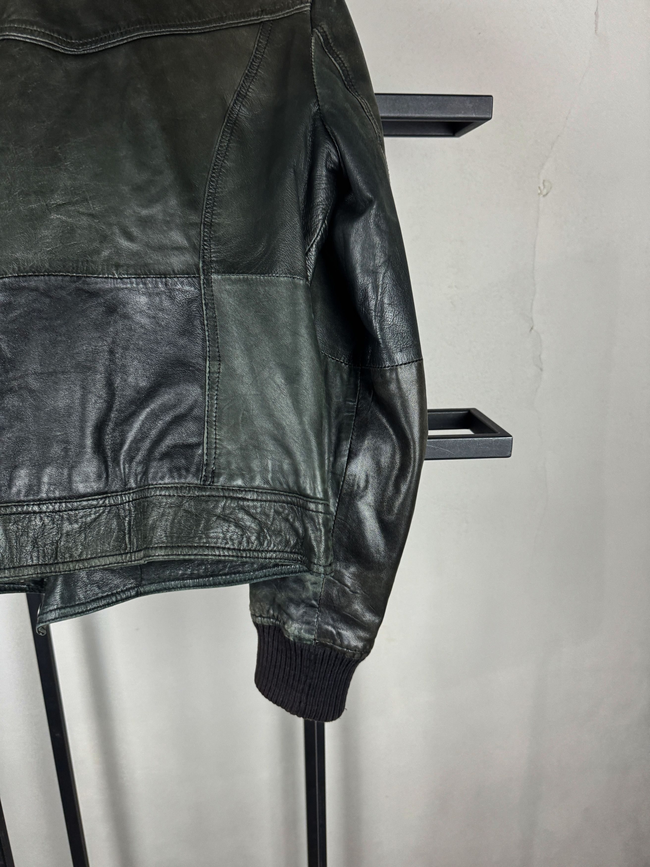 Tornado Mart Gothic Japanese Faded Washed Real Leather Cropped Jacket Size US XS / EU 42 / 0 - 6 Thumbnail