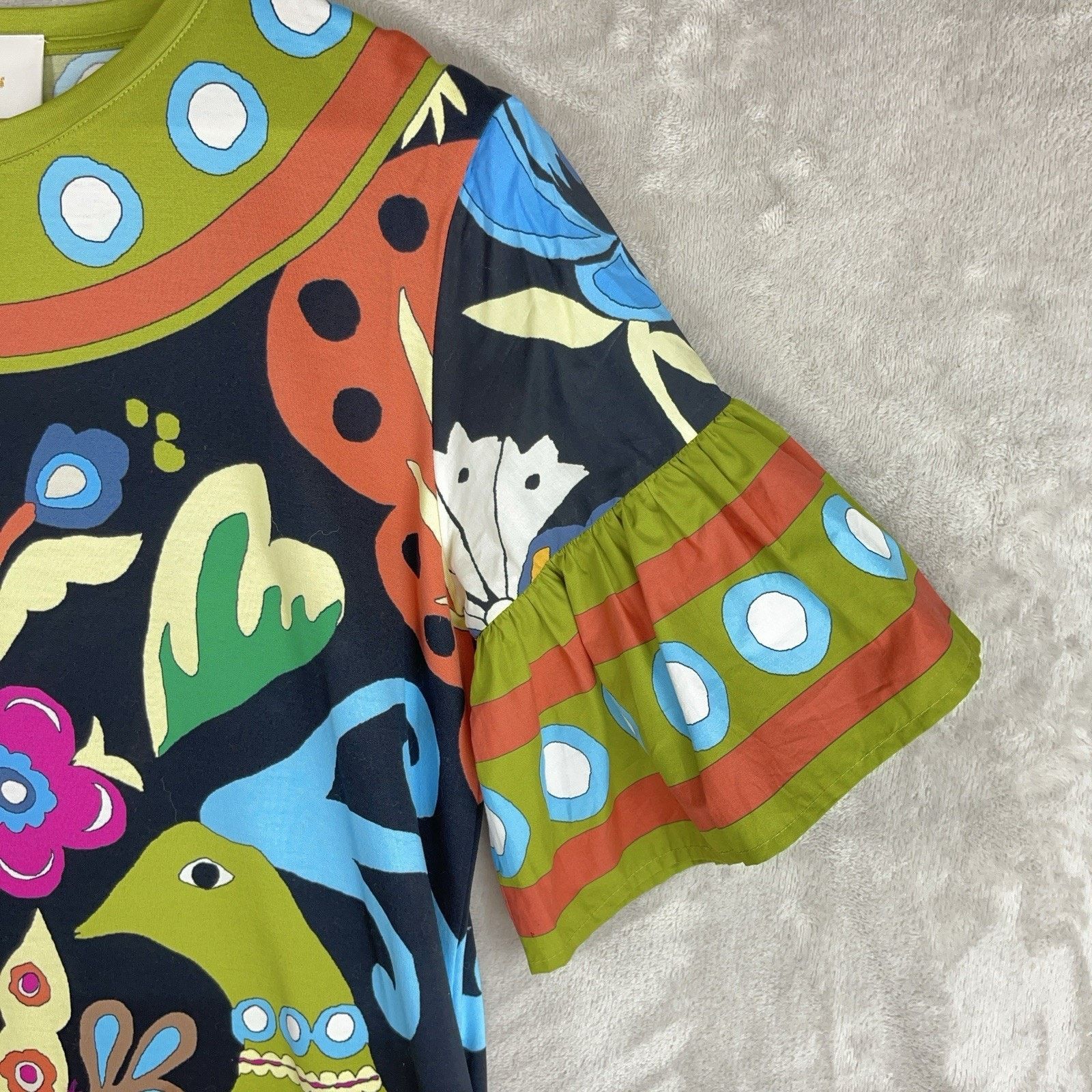 La DoubleJ La Double J Walk The Dog Peacock Print Short Dress XS Italy Size XS / US 0-2 / IT 36-38 - 6 Thumbnail