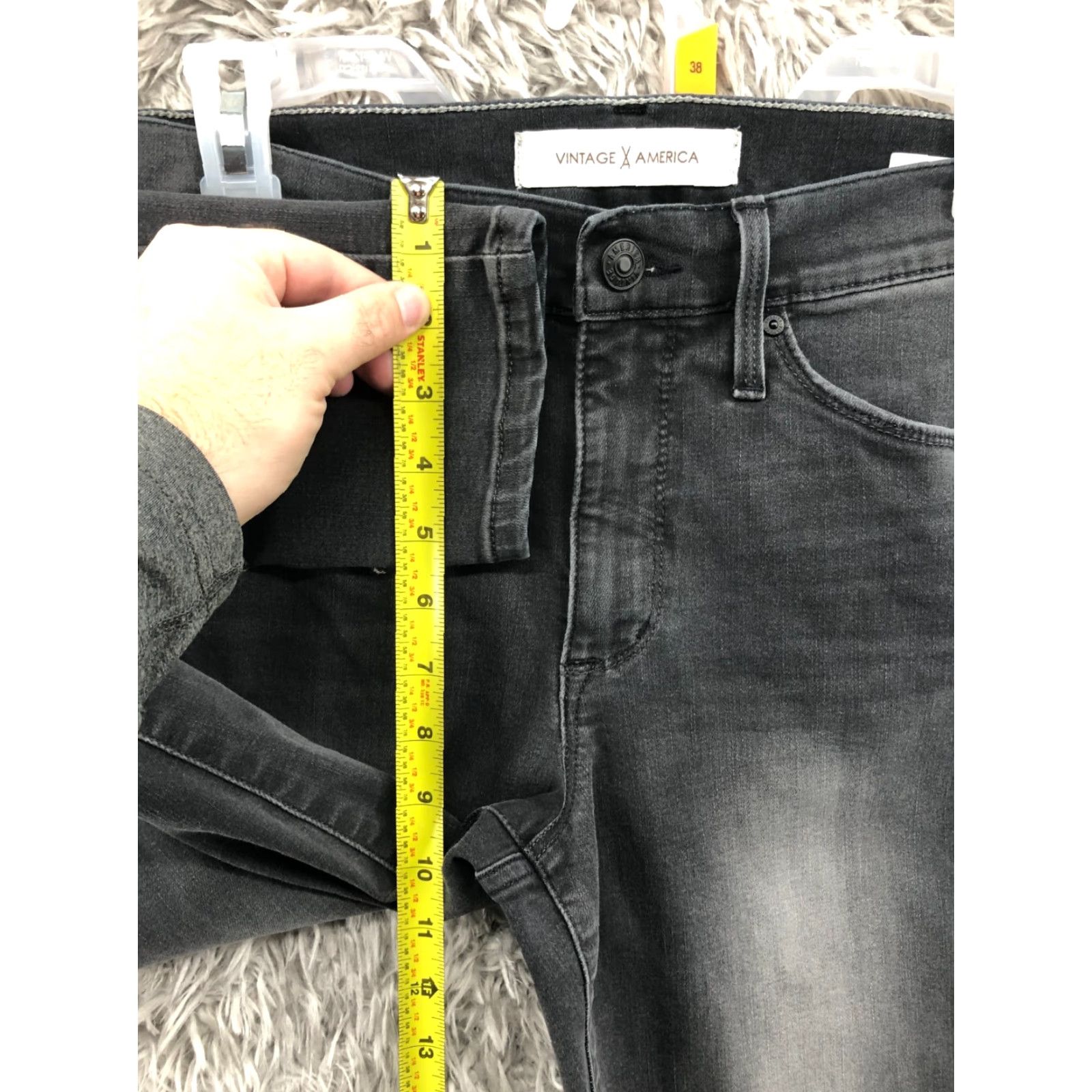 Vintage VINTAGE America Jeans Size 6 Womens Mid Rise Dark Wash Gray Denim Size 28" / US 6 / IT 42 - 4 Thumbnail