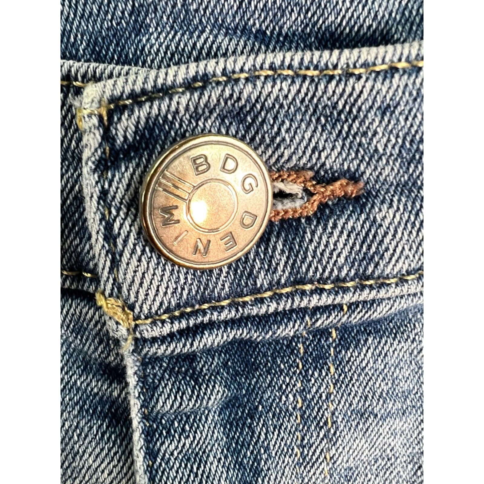 Urban Outfitters VINTAGE Urban Outfitters Womens BDG Chino Raw Hem Blue Denim Jeans 24X24 Size 42" / US 20 - 5 Thumbnail