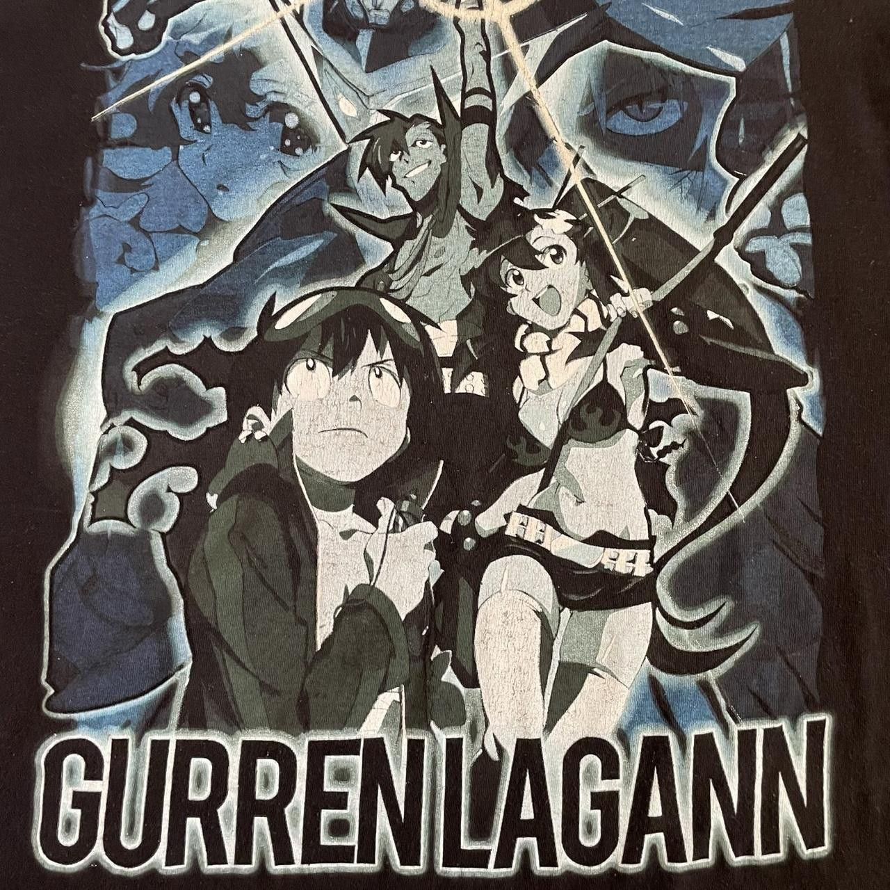 Anime Gurren Lagann Vintage Anime Tee Y2K Retro Cartoon Manga Size US M / EU 48-50 / 2 - 5 Thumbnail
