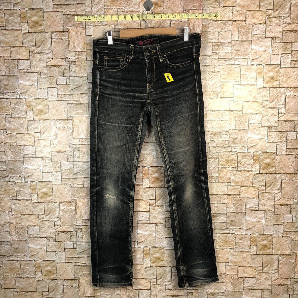 Japanese Brand Rush Nour Black Denim Pants #A1016 Size 28" / US 6 / IT 42 - 1 Thumbnail