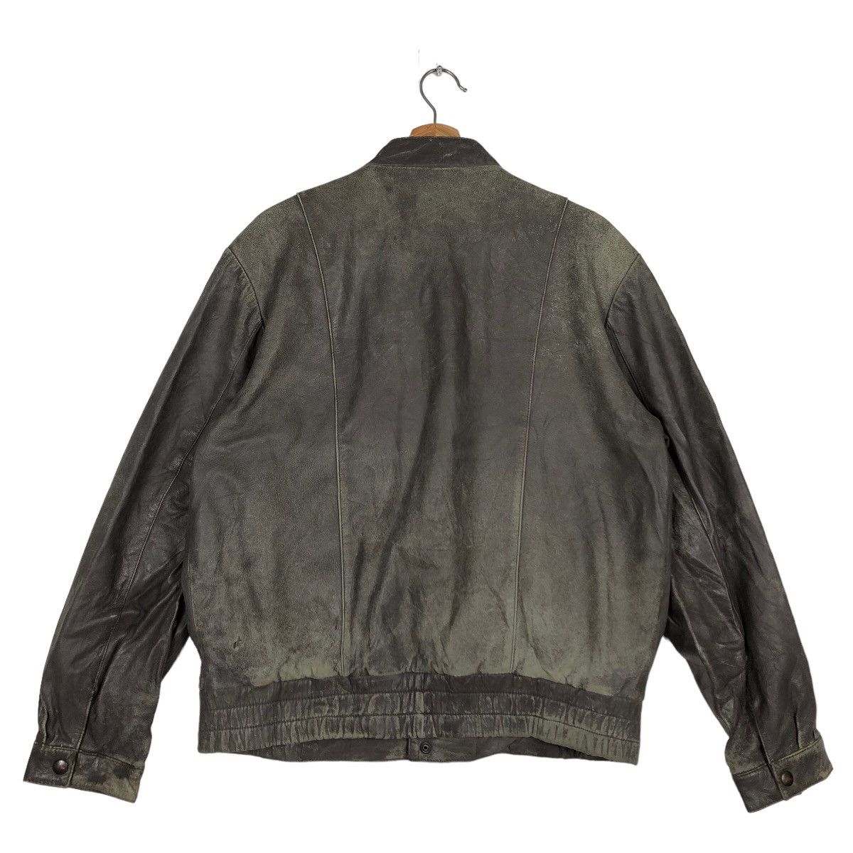 Genuine Leather 🔥90’s Genuine Leather Biker Jacket Bomber Granvalta Japan Size US M / EU 48-50 / 2 - 7 Thumbnail