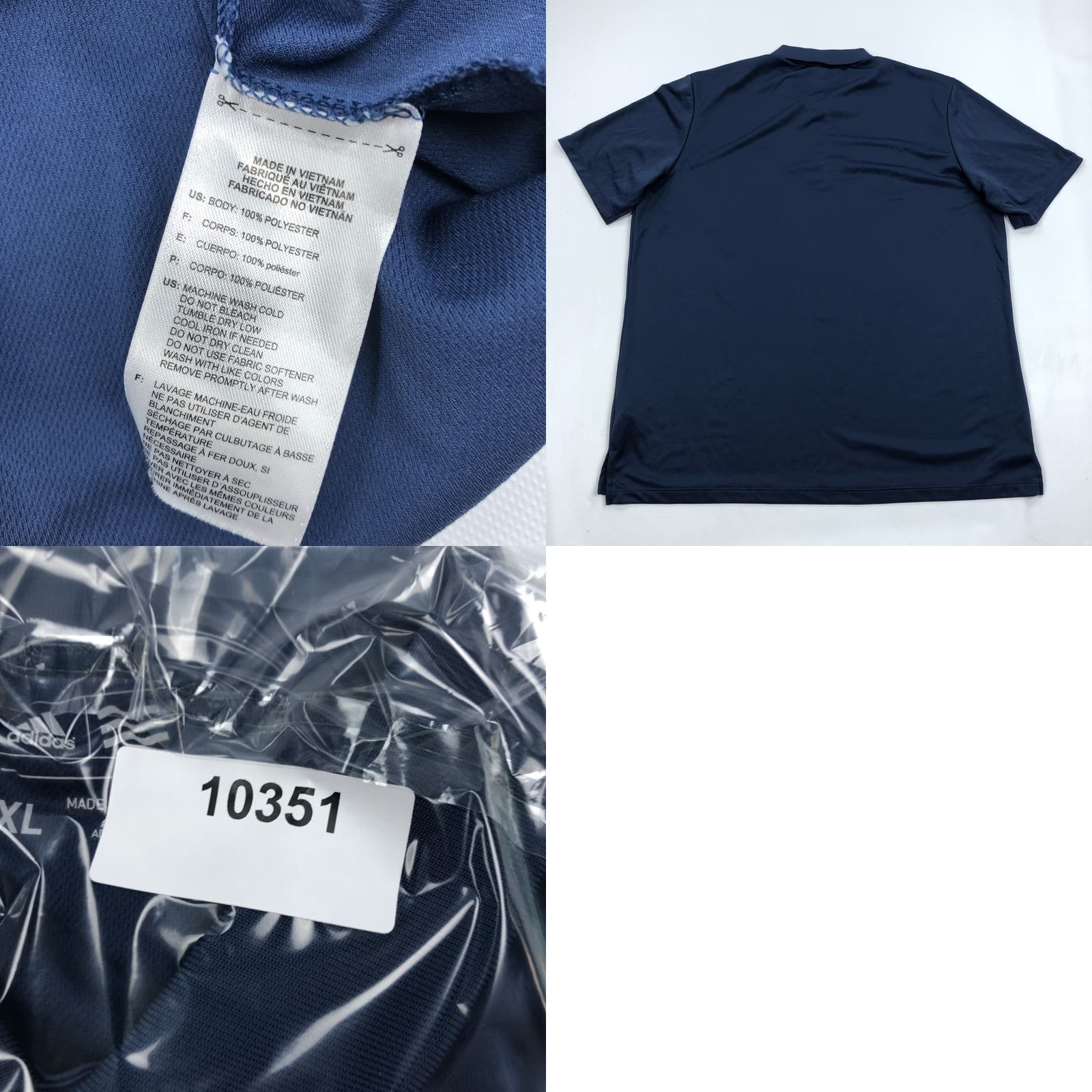 Adidas Adidas Golf Polo Shirt Mens XL Navy Blue Short Sleeve Performance Size US XL / EU 56 / 4 - 8 Thumbnail