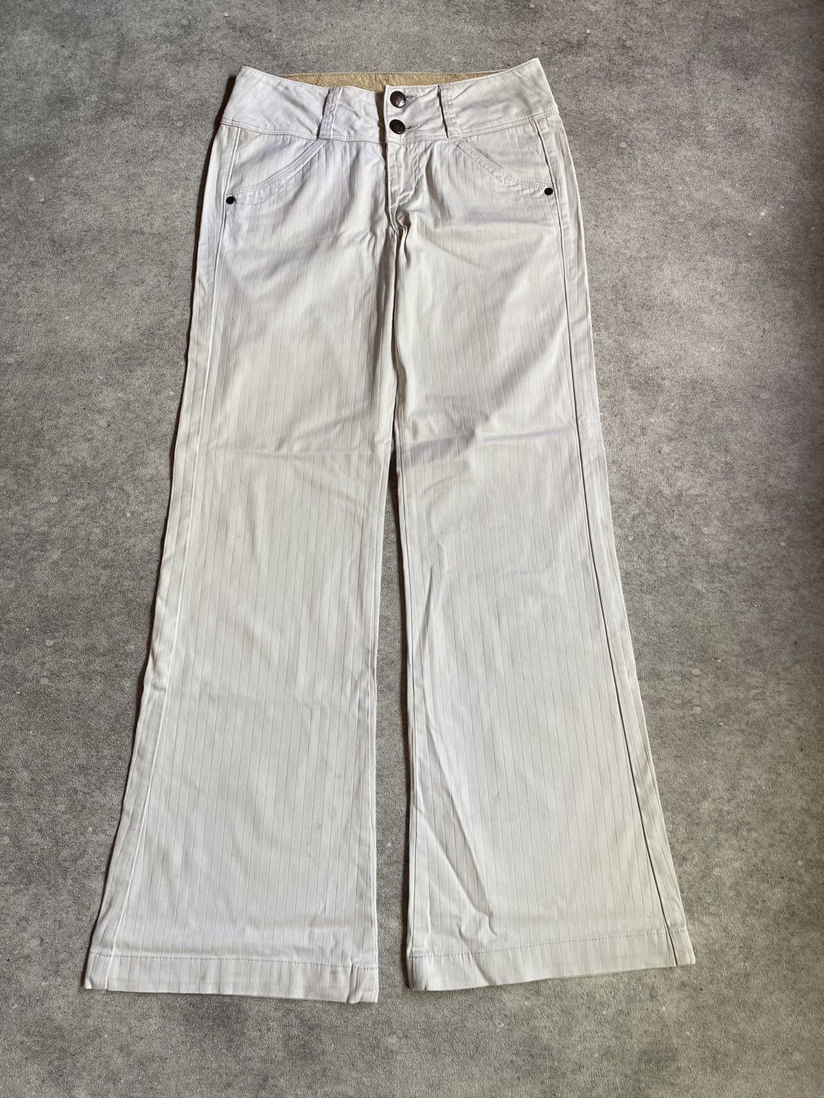Japanese Brand × Le Grande Bleu (L.G.B.) × Vintage Brappers Flare Stripe Pants Size 28" / US 6 / IT 42 - 1 Thumbnail