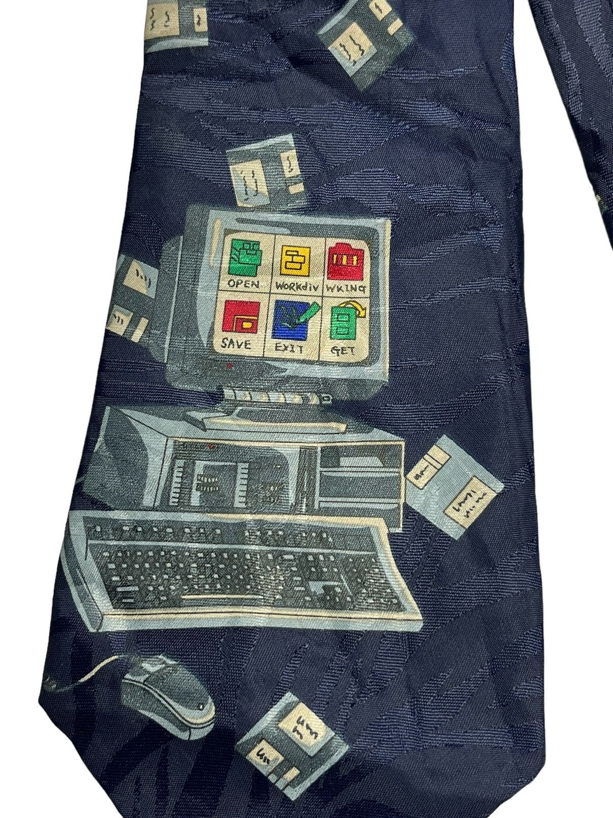 Vintage Vintage 90s Ok Computer Floppy Disk Tie Size ONE SIZE - 2 Thumbnail