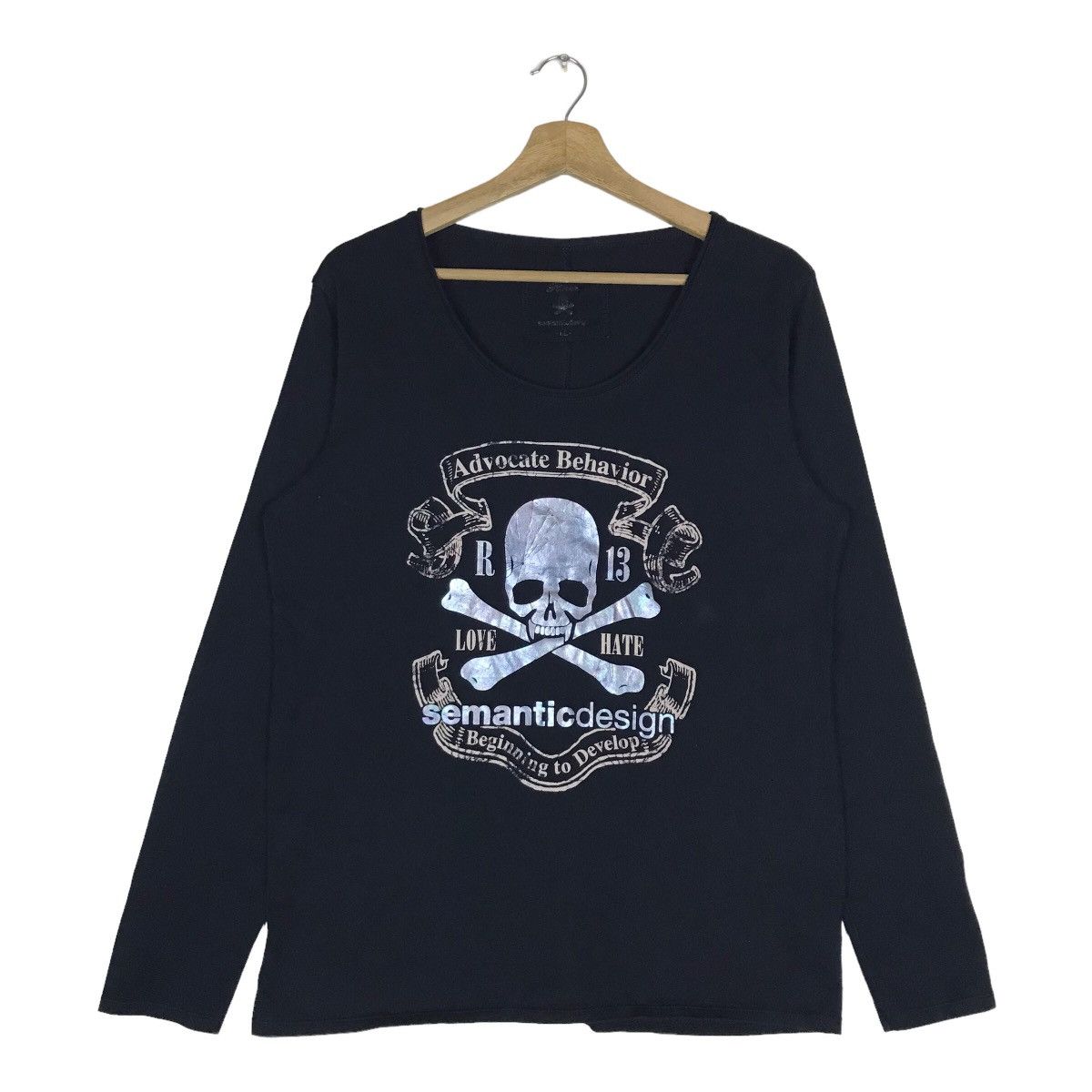 Roen Roen X Semantic Design Japan Skull Motive Long Sleeve Shirt