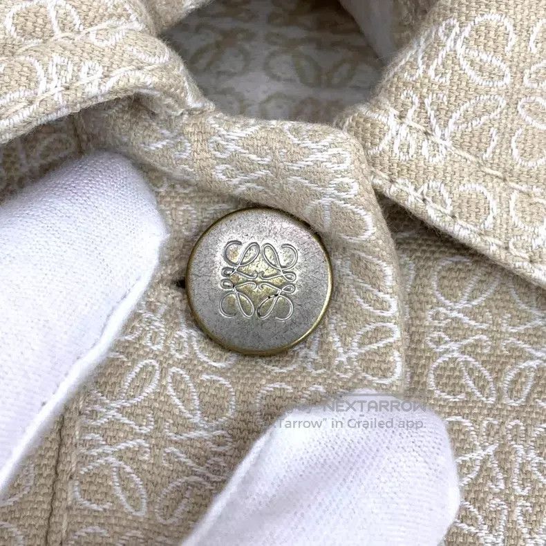Loewe Loewe Light brown logo print cotton collar single-breasted Size S / US 4 / IT 40 - 8 Thumbnail
