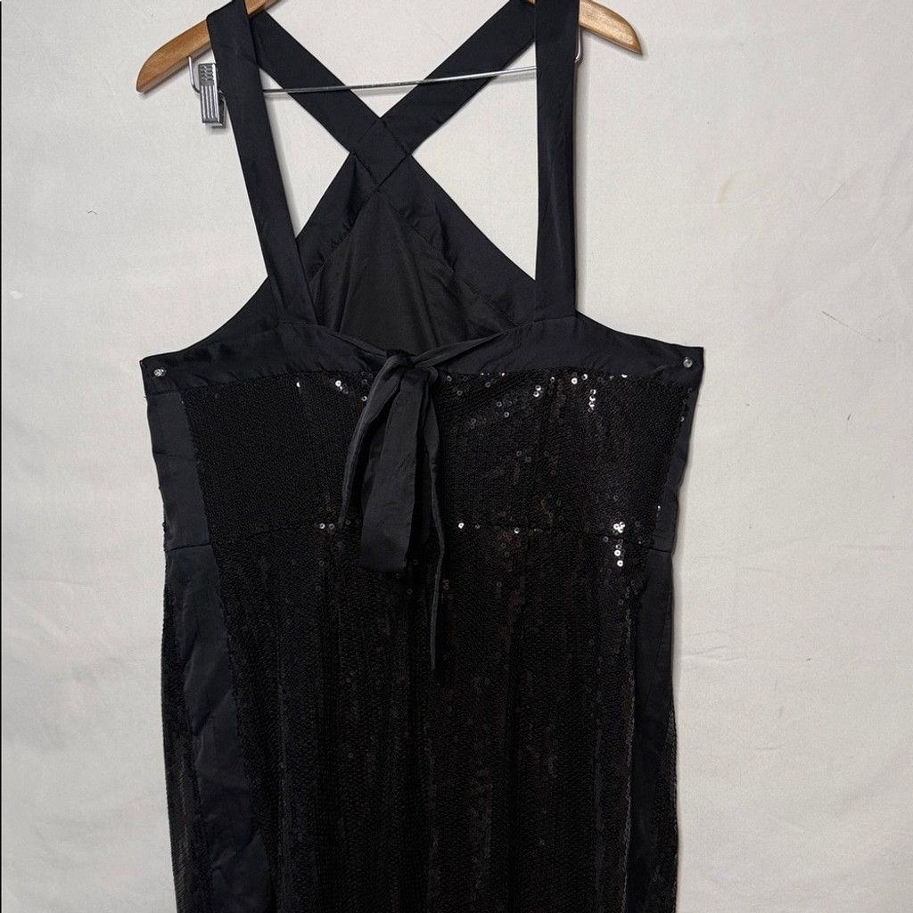 Prabal Gurung NWOT Prabal Gurung Collab black cross chest sequin gown 18W Size XXL / US 16-18 / IT 52-54 - 9 Thumbnail