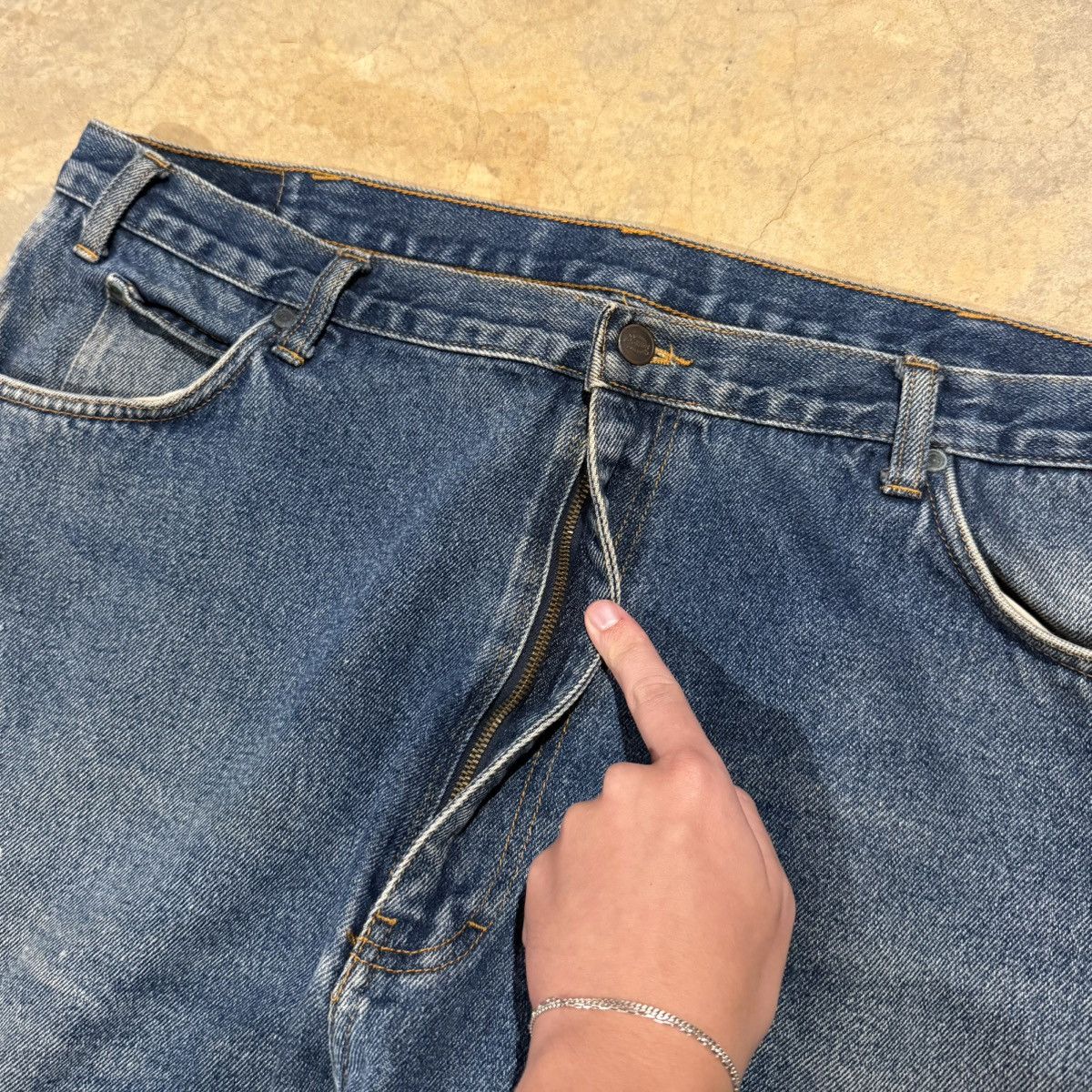 Dickies Vtg 2000s Dickies Faded Distressed Painted Jeans ERD Grunge Size US 40 / EU 56 - 4 Thumbnail