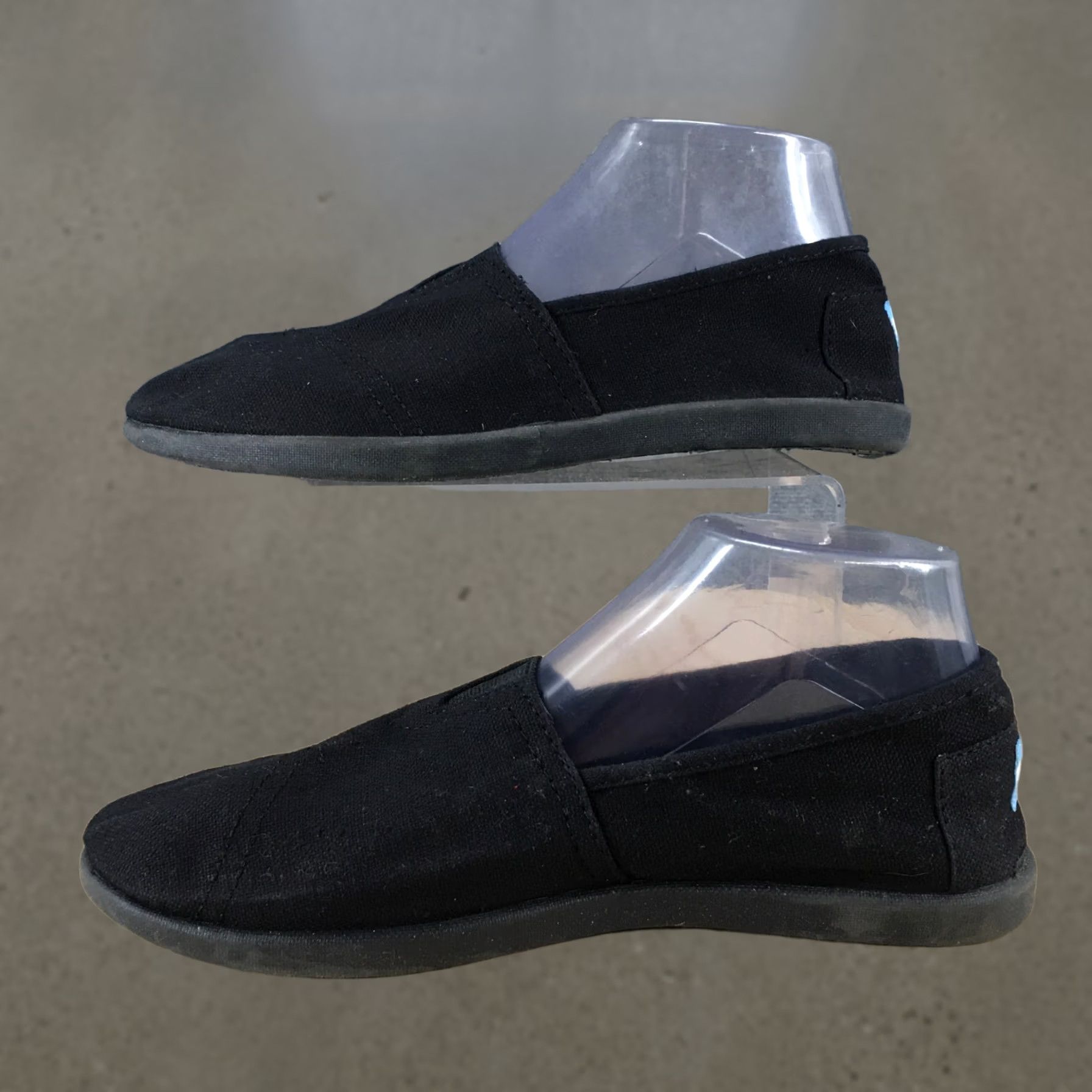 Toms TOMS Shoes Womens 9.5 Mens 8 Slip On Black Canvas Casual Comfort Low Top Flats - Casual Shoes - Black Canvas Slip-On - Womens Mens - TOMS Size L / US 10 / IT 46 - 1 Thumbnail
