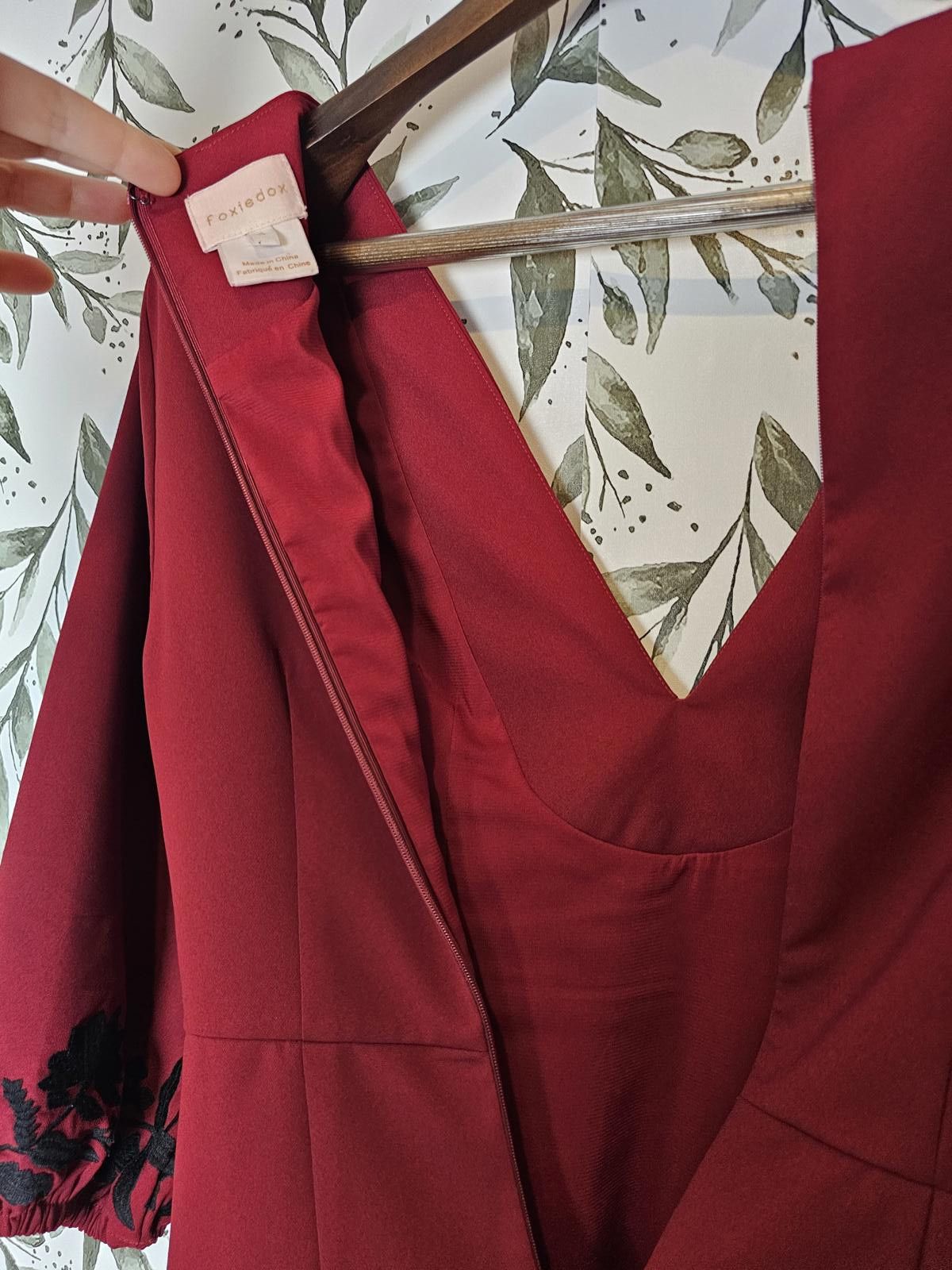 Other Foxiedox Anthropologie Dress Red Womens Size S Embroidered Size XS / US 0-2 / IT 36-38 - 6 Thumbnail