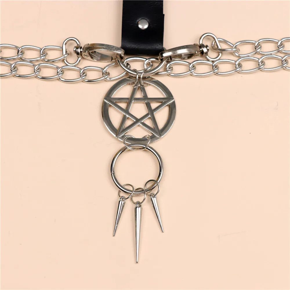 Jewelry PU Leather Metal Chain Keychain Size ONE SIZE - 7 Thumbnail