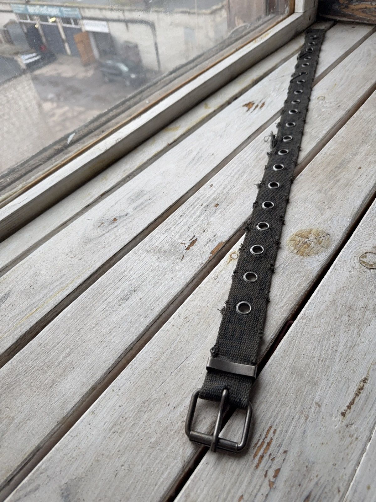 Japanese Brand Vintage Y2K 00s Punk Grunge Grommet Cotton Belt Distressed Size ONE SIZE - 3 Thumbnail
