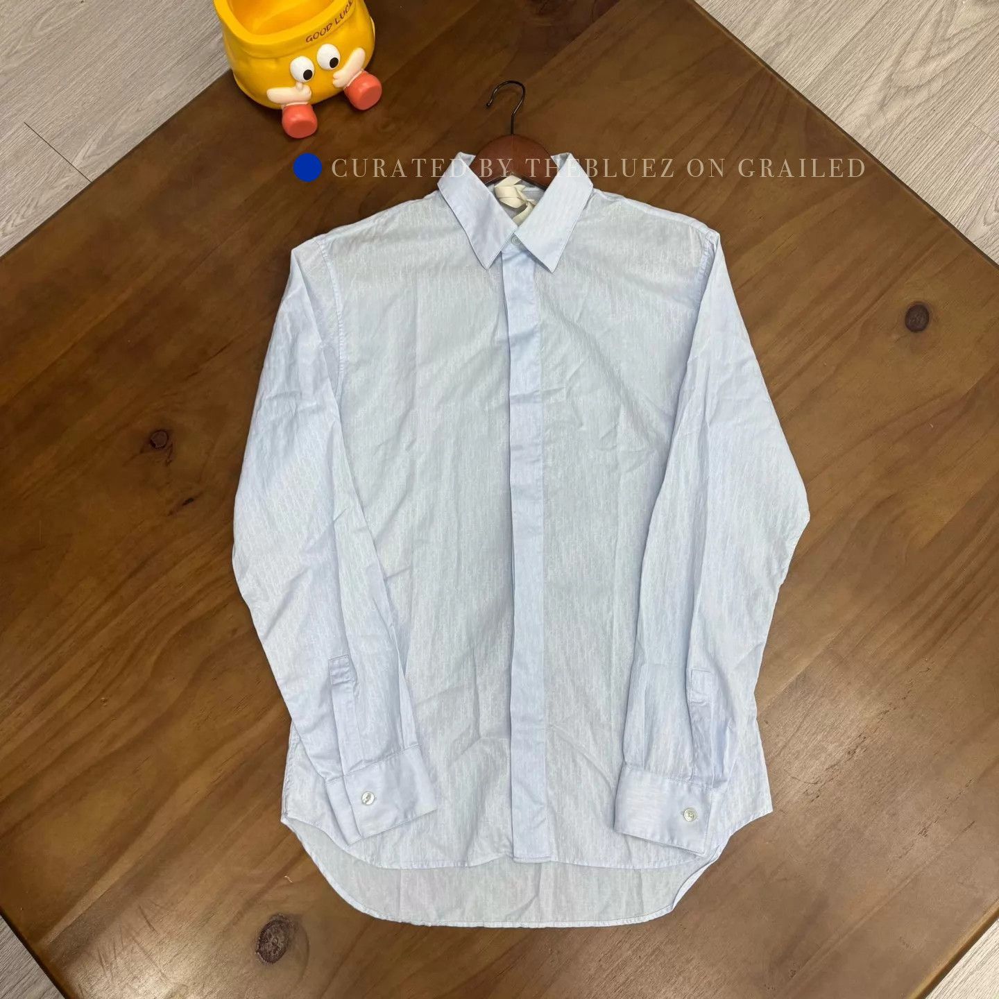 Dior Light Blue All-Over Print Button-Up Shirt Size US M / EU 48-50 / 2 - 1 Thumbnail