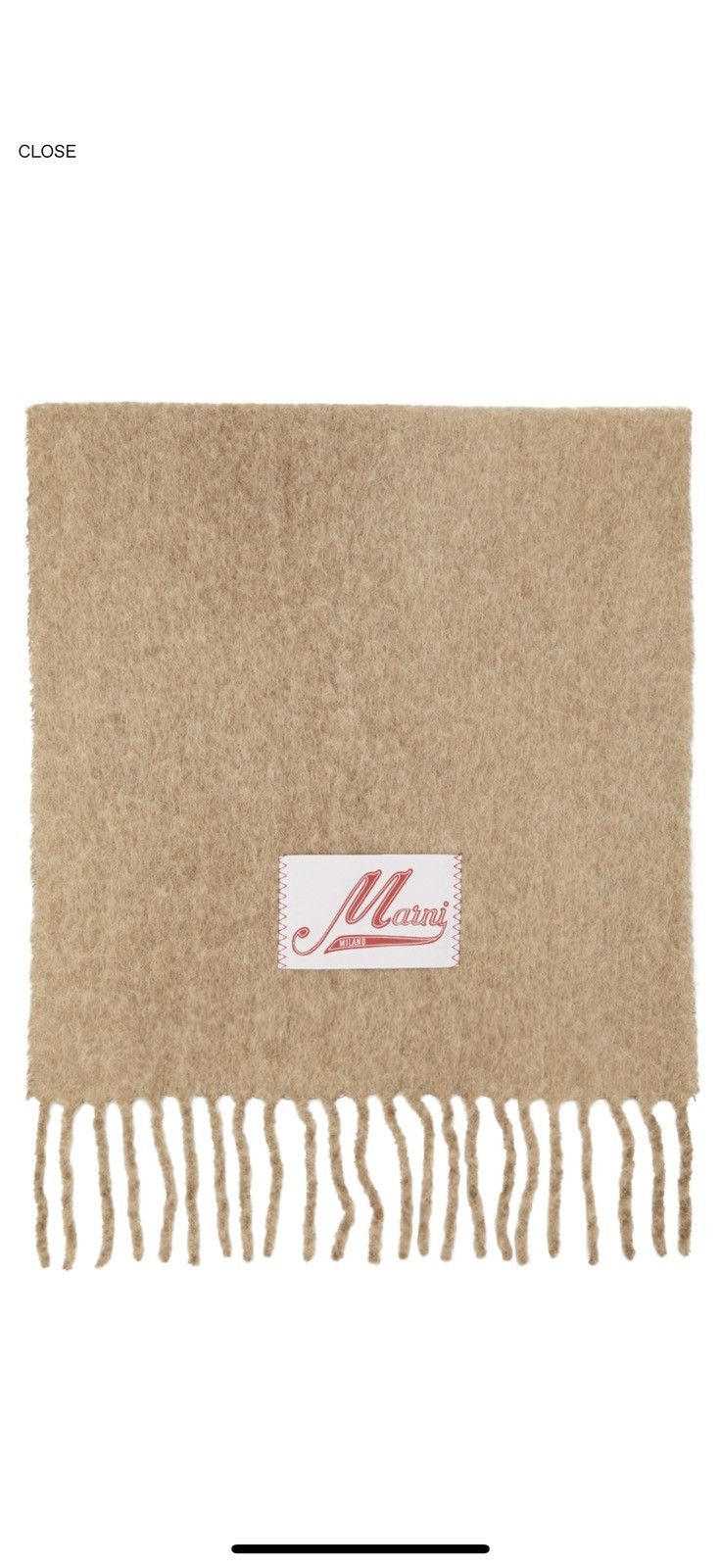 Marni Marni Beige Brushed Alpaca Scarf Size ONE SIZE - 8 Thumbnail