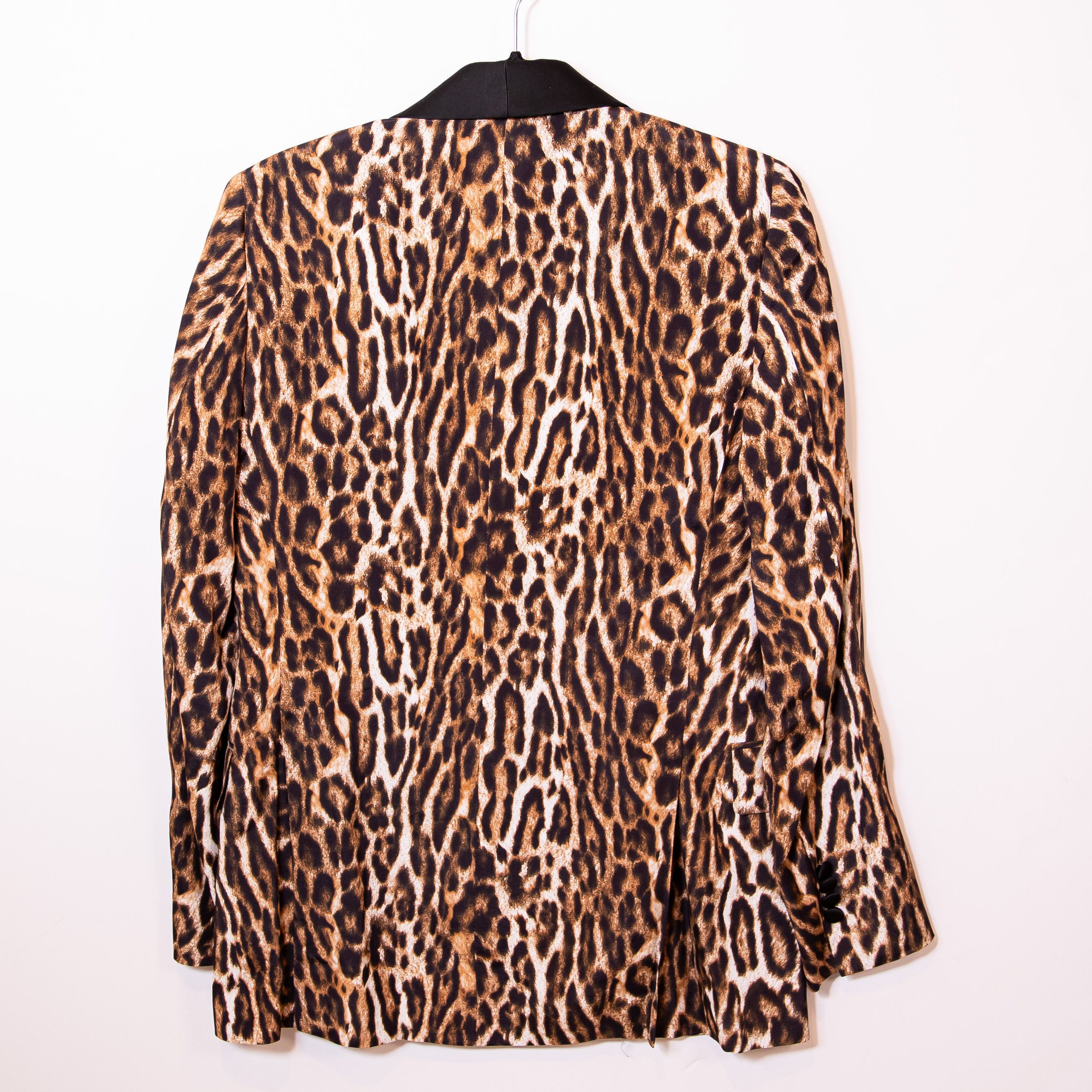 R13 R13 Shawl Lapel Satin Tuxedo One Button Cheetah Size S / US 4 / IT 40 - 4 Thumbnail