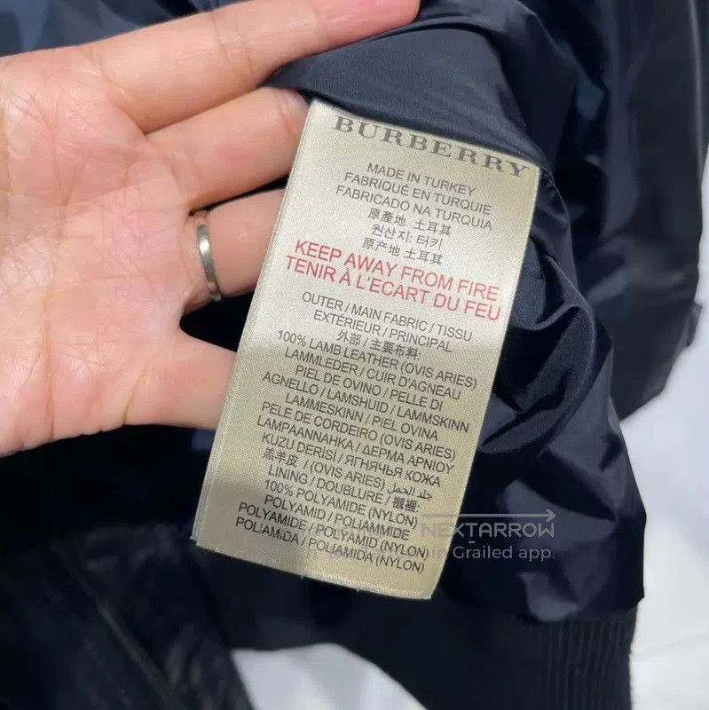 Burberry Burberry Black Leather Bomber Jacket for Men. Size US L / EU 52-54 / 3 - 5 Thumbnail
