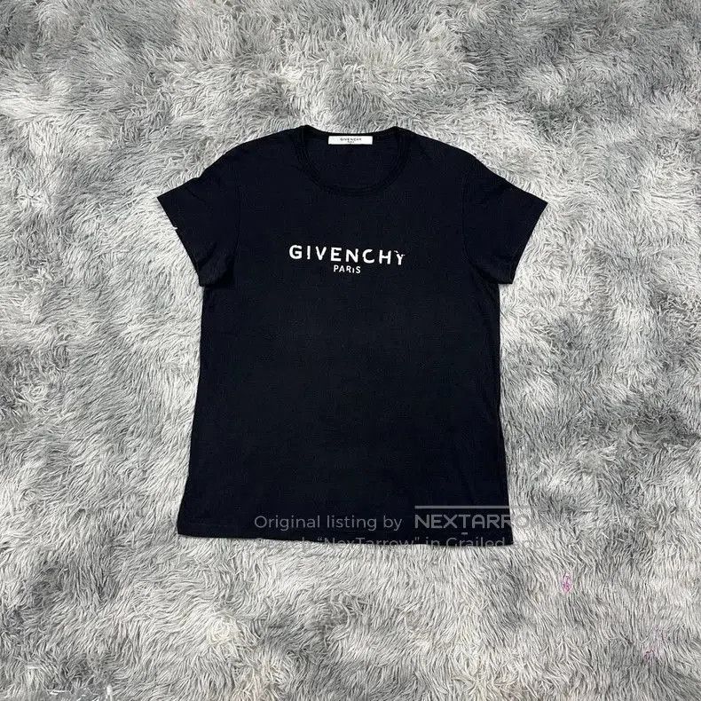 Givenchy Givenchy Black Distressed Logo T. Size US M / EU 48-50 / 2 - 1 Thumbnail