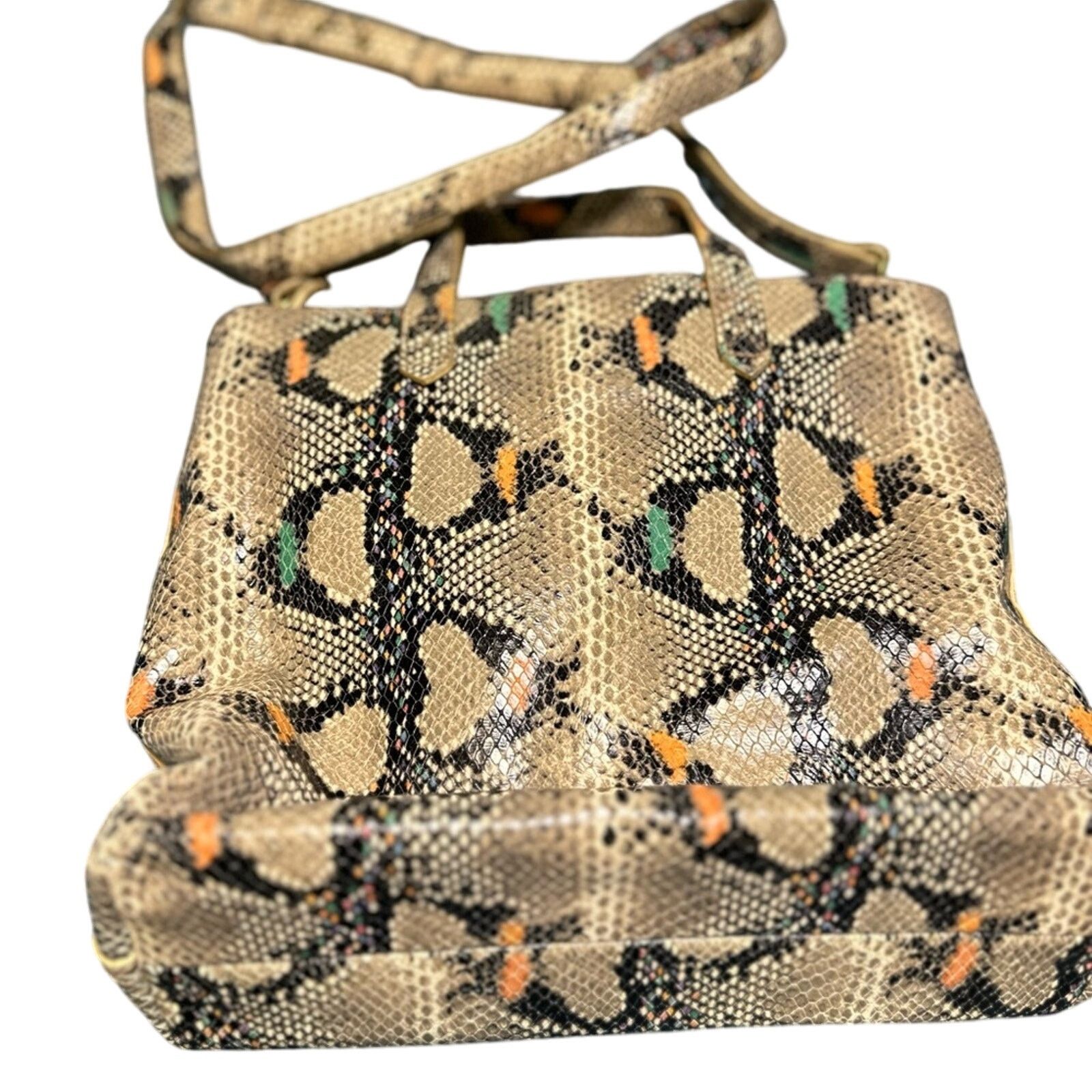 Madewell Madewell Snakeskin-Print Crossbody Tote Bag Size ONE SIZE - 1 Thumbnail