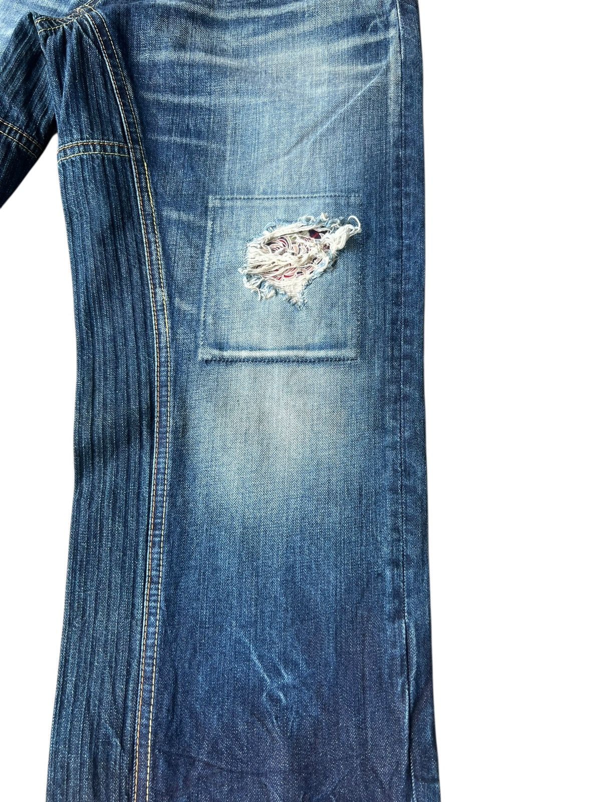Eternal ETERNAL Japan Distressed Aging Mud Hybrid Denim Loose Jeans Size US 32 / EU 48 - 12 Thumbnail
