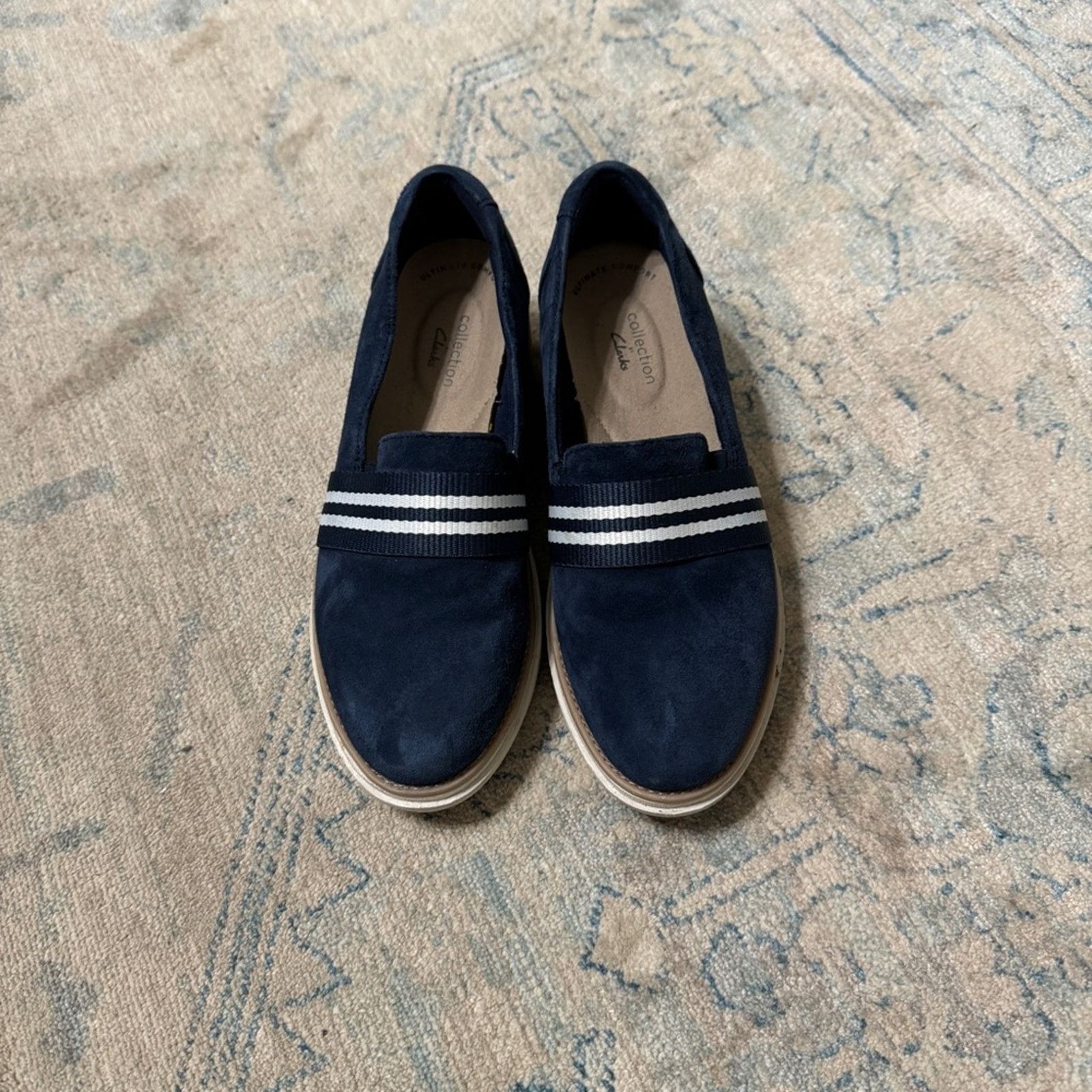 Clarks Clarks Sharon Bay Low Wedge Slip On Shoes Blue Size 6 Size US 6 / IT 36 - 3 Thumbnail