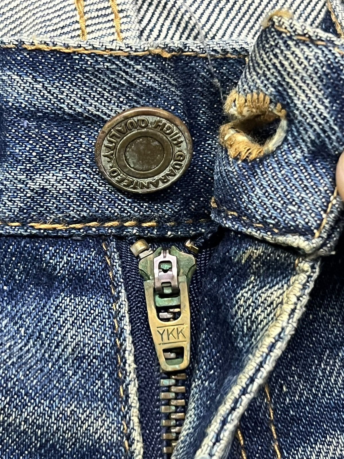 Japanese Brand Vintage Denim Of Gate MON Japan - Faded Mud Wash, Distressed Size US 35 - 11 Thumbnail