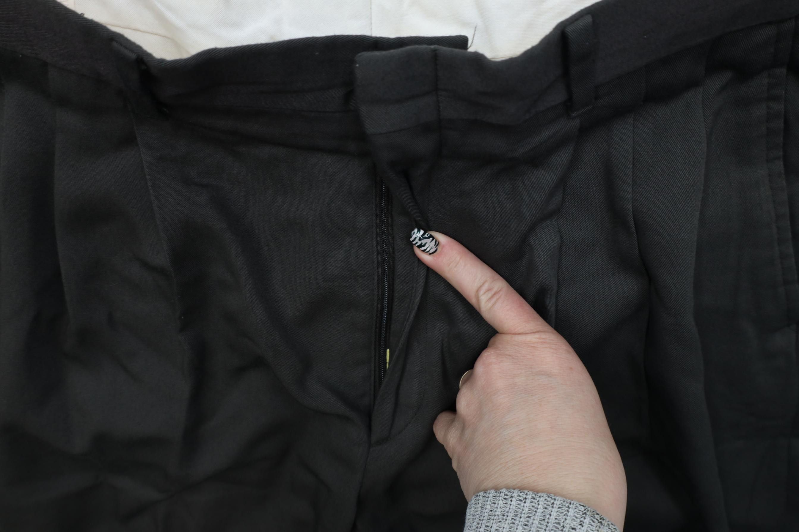 Vintage Vintage 90s Streetwear Gabardine Blend Knit Chino Pants Gray Size US 34 / EU 50 - 6 Thumbnail