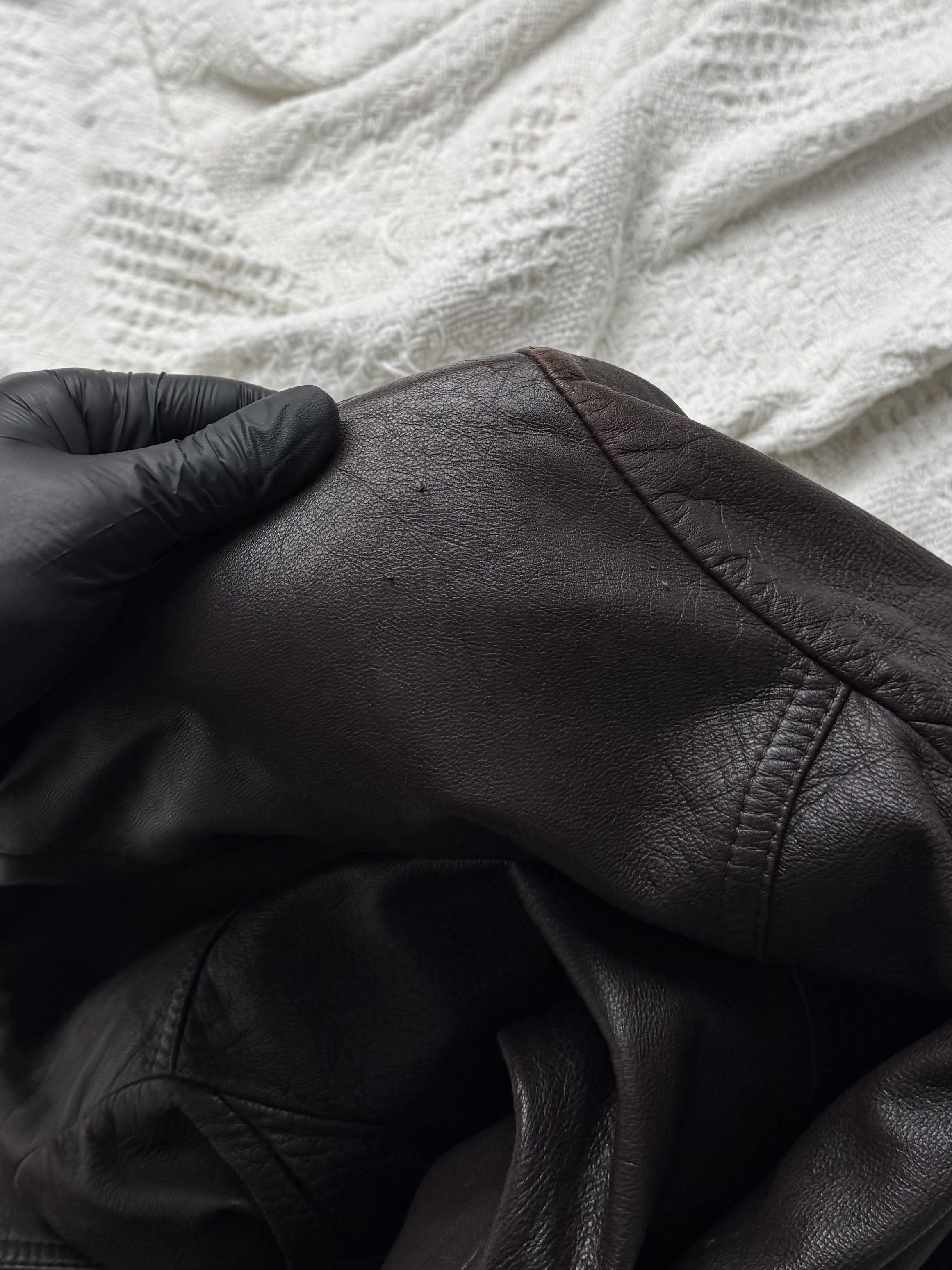 Vintage Vintage Genuine Leather Jacket Button Front Tailored Classic Size L / US 10 / IT 46 - 17 Thumbnail