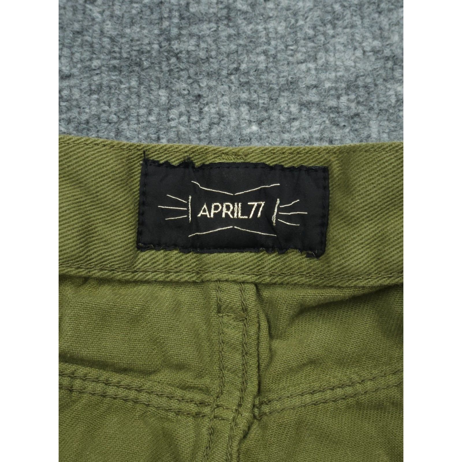 Vintage APRIL 77 Jeans Men's 32 x 32 Green DICTATOR Button Fly Cotton Denim Straight Slim Jeans Size US 32 / EU 48 - 7 Thumbnail