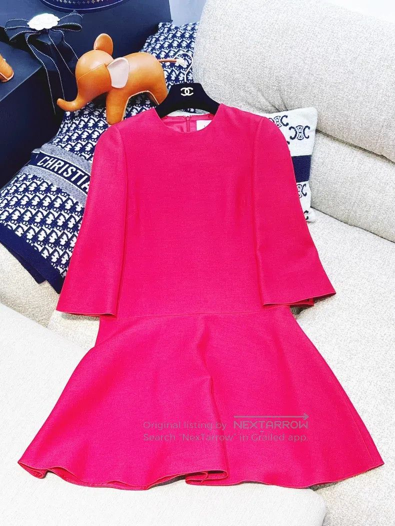 Valentino Valentino Rose red flared sleeve dress Size M / US 6-8 / IT 42-44 - 1 Thumbnail