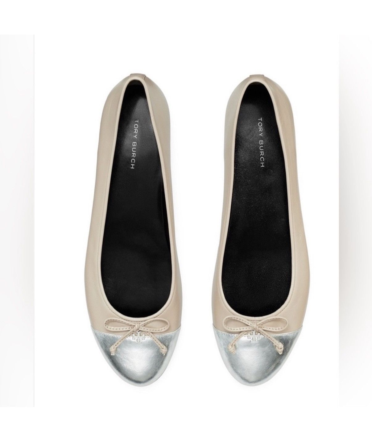 Tory Burch Tory Burch cap toe oyster beige round toe ballet flats 8 Size US 8 / IT 38 - 1 Thumbnail