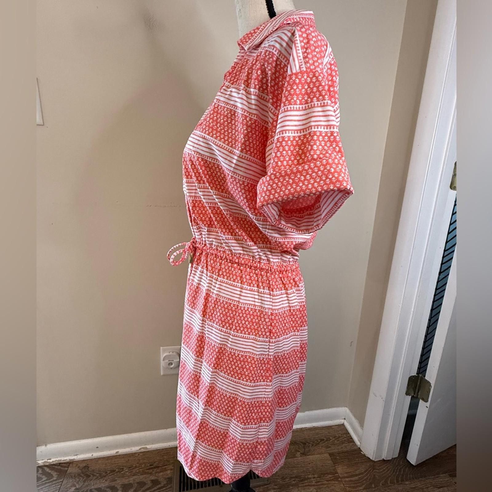 Other Cabana Life floral striped soft stretch midi short dress SM Size S / US 4 / IT 40 - 3 Thumbnail