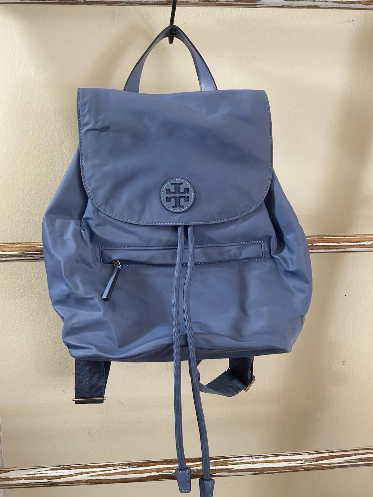 Other Tory Burch Virginia Nylon Leather Drawstring Flap Backpack Size ONE SIZE - 1 Thumbnail