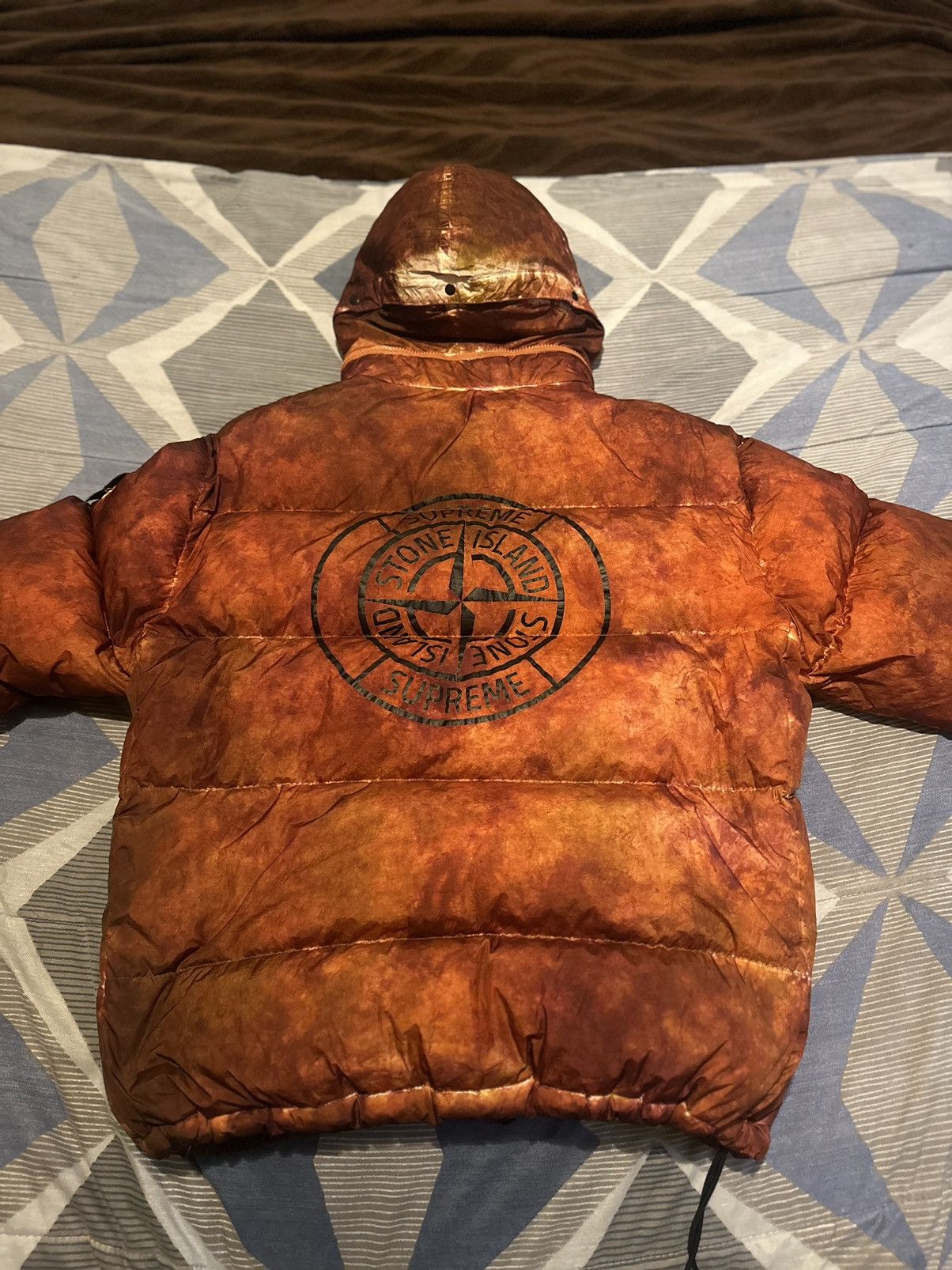 Stone Island × Supreme Supreme Stone Island Orange Camo Jacket Size US XL / EU 56 / 4 - 2 Thumbnail