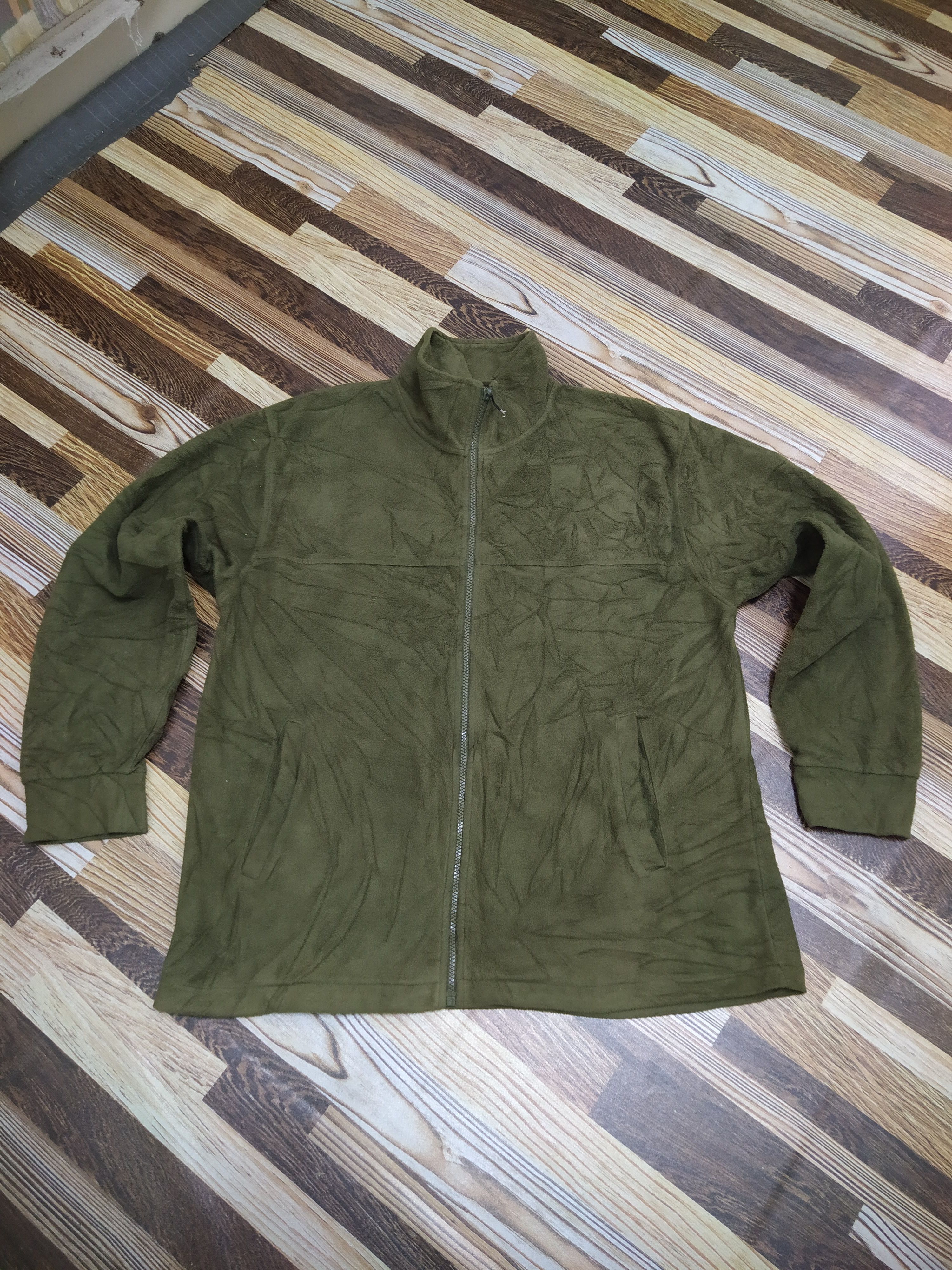 Vintage Virgin Voyage Olive Green Fleece Full-Zip Jacket Size US XL / EU 56 / 4 - 7 Thumbnail
