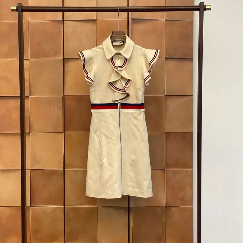 Gucci Gucci Red and blue striped ruffled dress 2504-Nextarrow Size S / US 4 / IT 40 - 1 Thumbnail