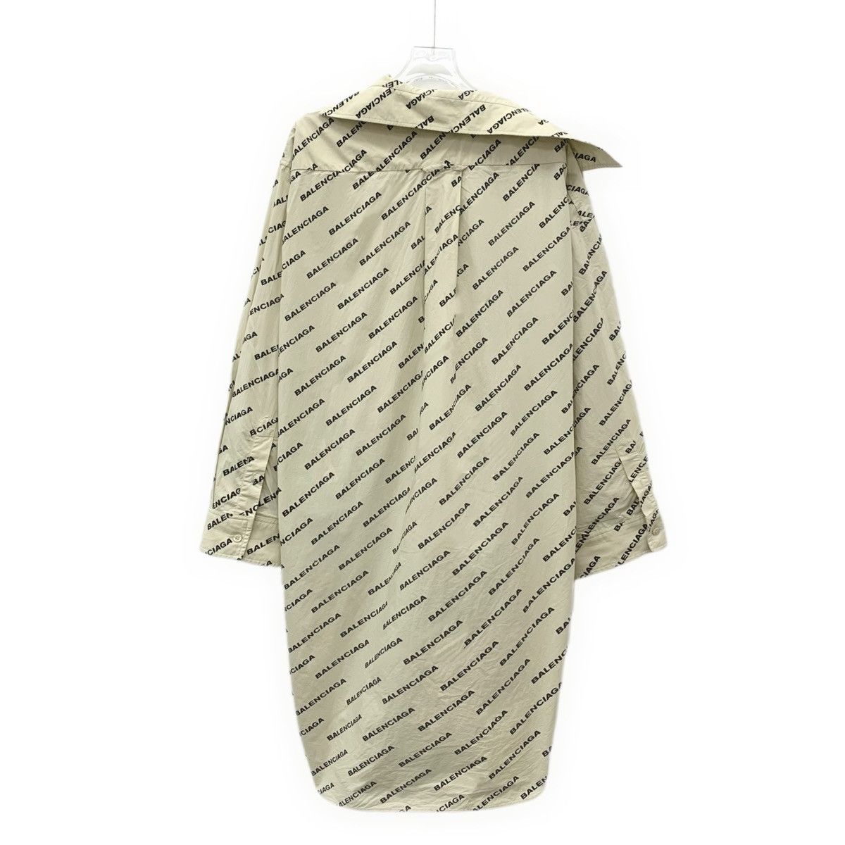 Balenciaga Balenciaga Khaki Sleeve Asymmetrical Shirt Dress K26WX Size XXS / US 00 / IT 34 - 2 Thumbnail